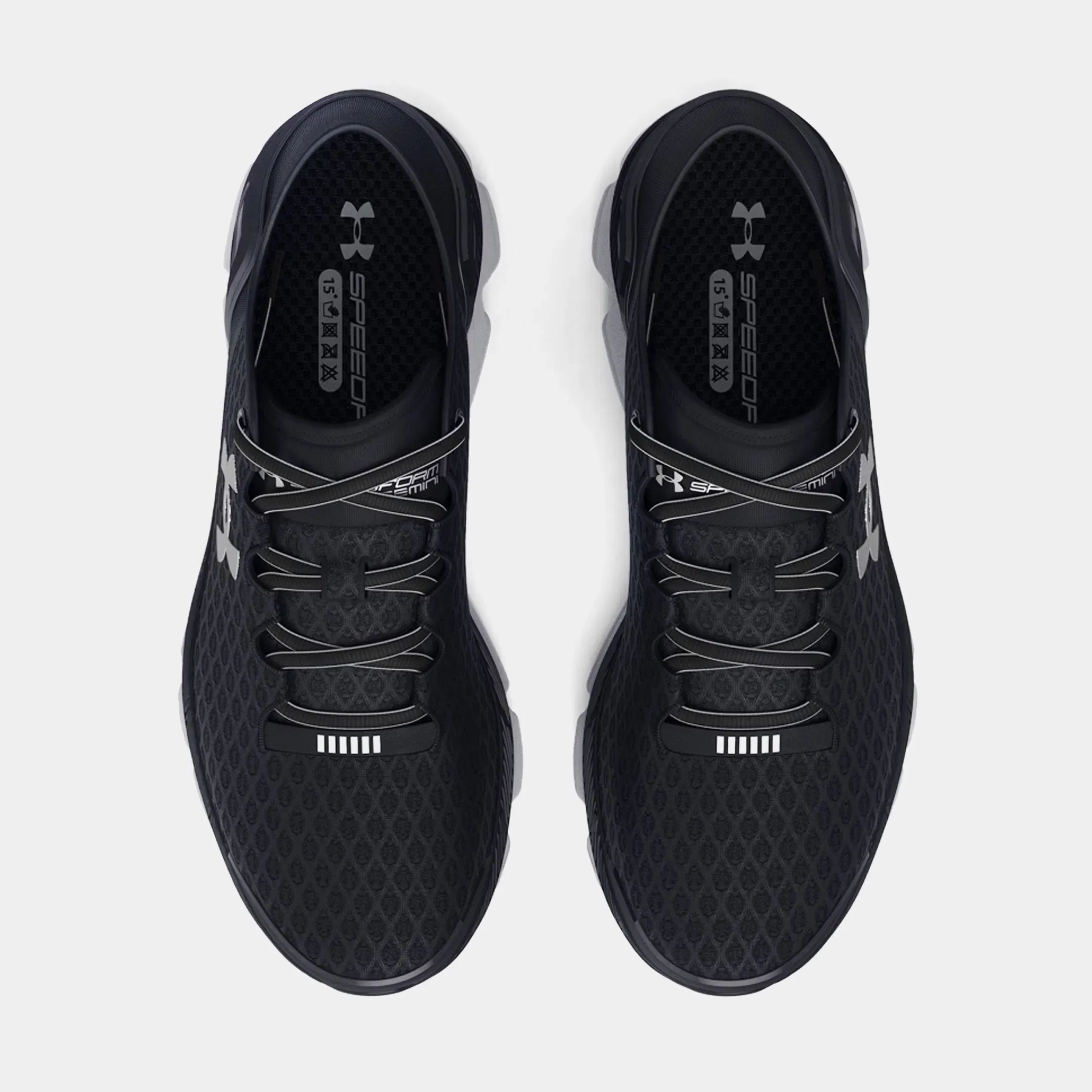 Under Armour Speedform Gemini Mens Running Shoes (Black/Mod Grey/Metallic Silver)