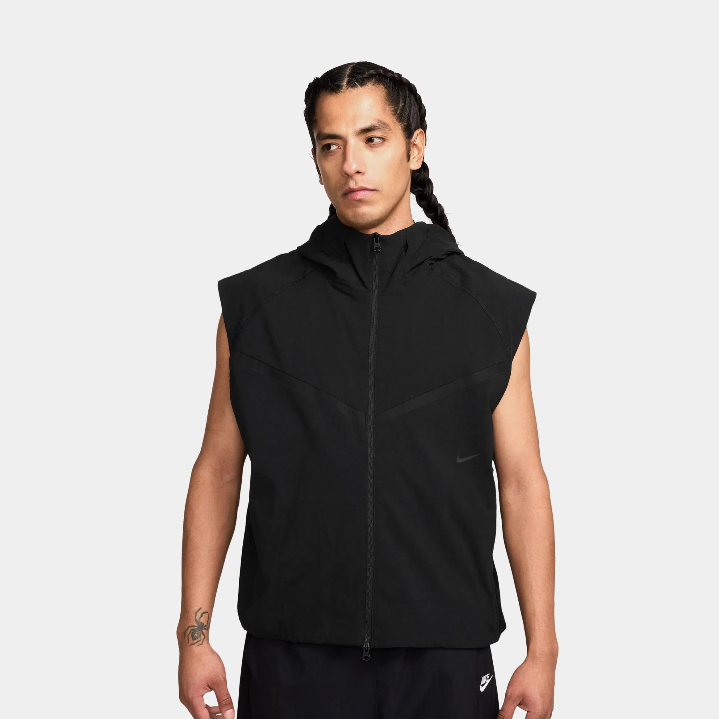 Nike Tech Dri Fit Woven Windrunner Mens Vest (Black/Black)