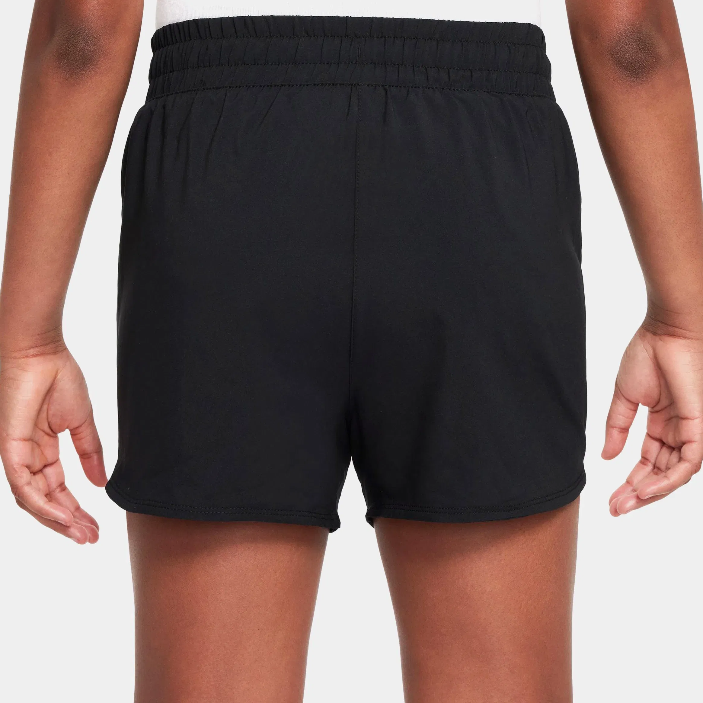 Nike Dri Fit Woven Grade School Shorts (Black/White)