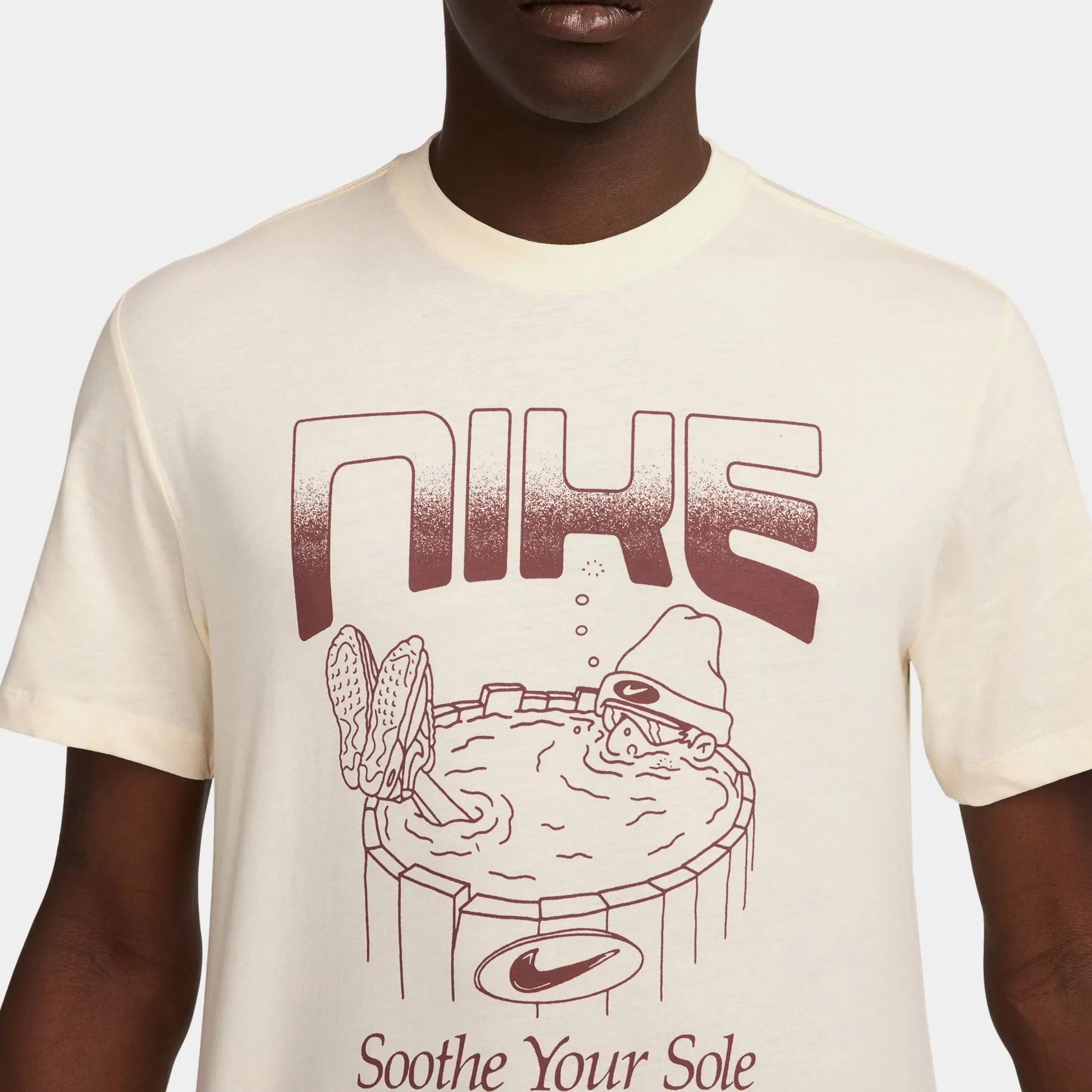 Nike NSW Soothe Your Sole Graphic Mens Short Sleeve Shirt (Pale Ivory)