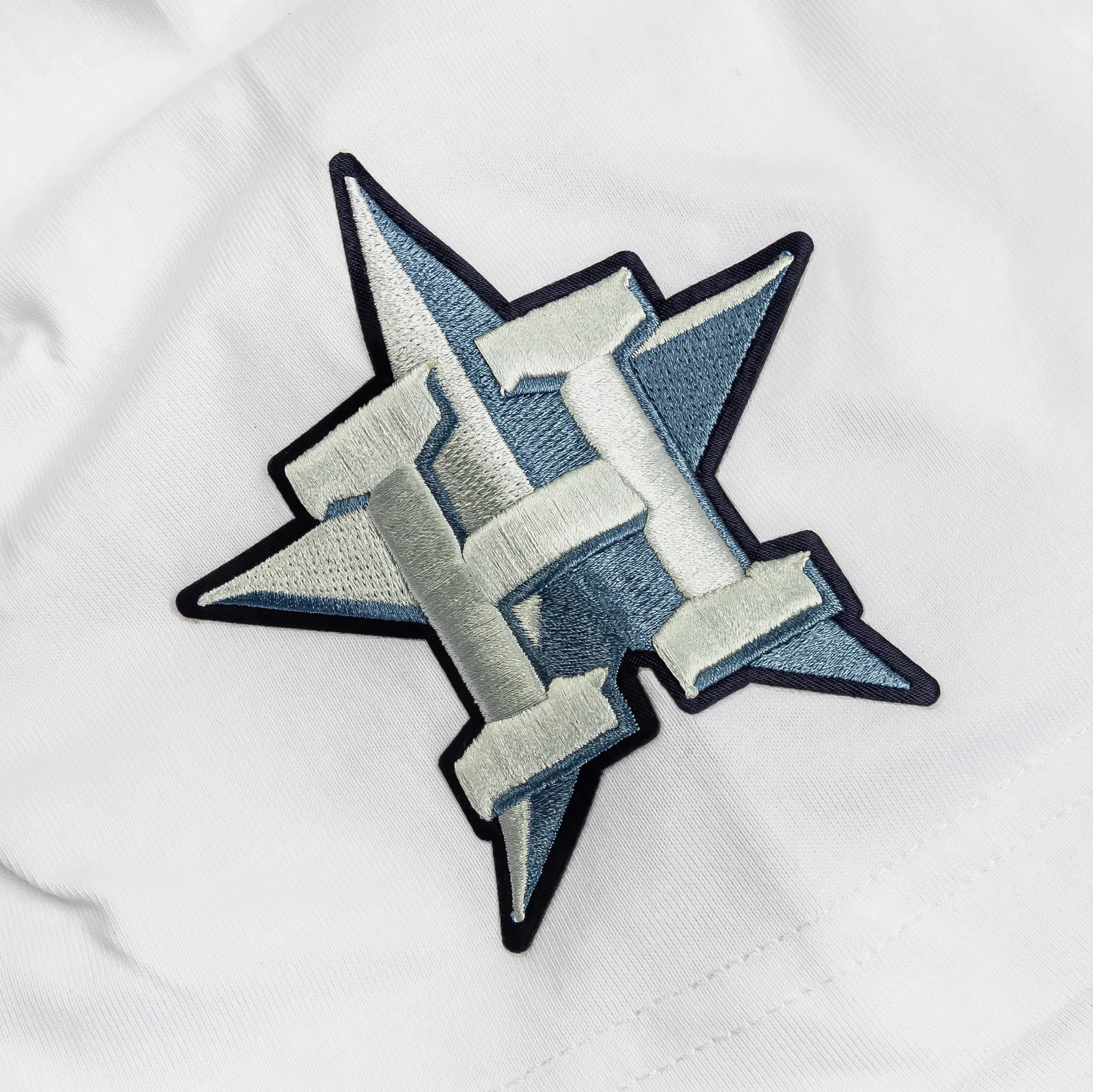 PRO STANDARD Houston Astros Country Club Mens Short Sleeve Shirt (White/Blue)