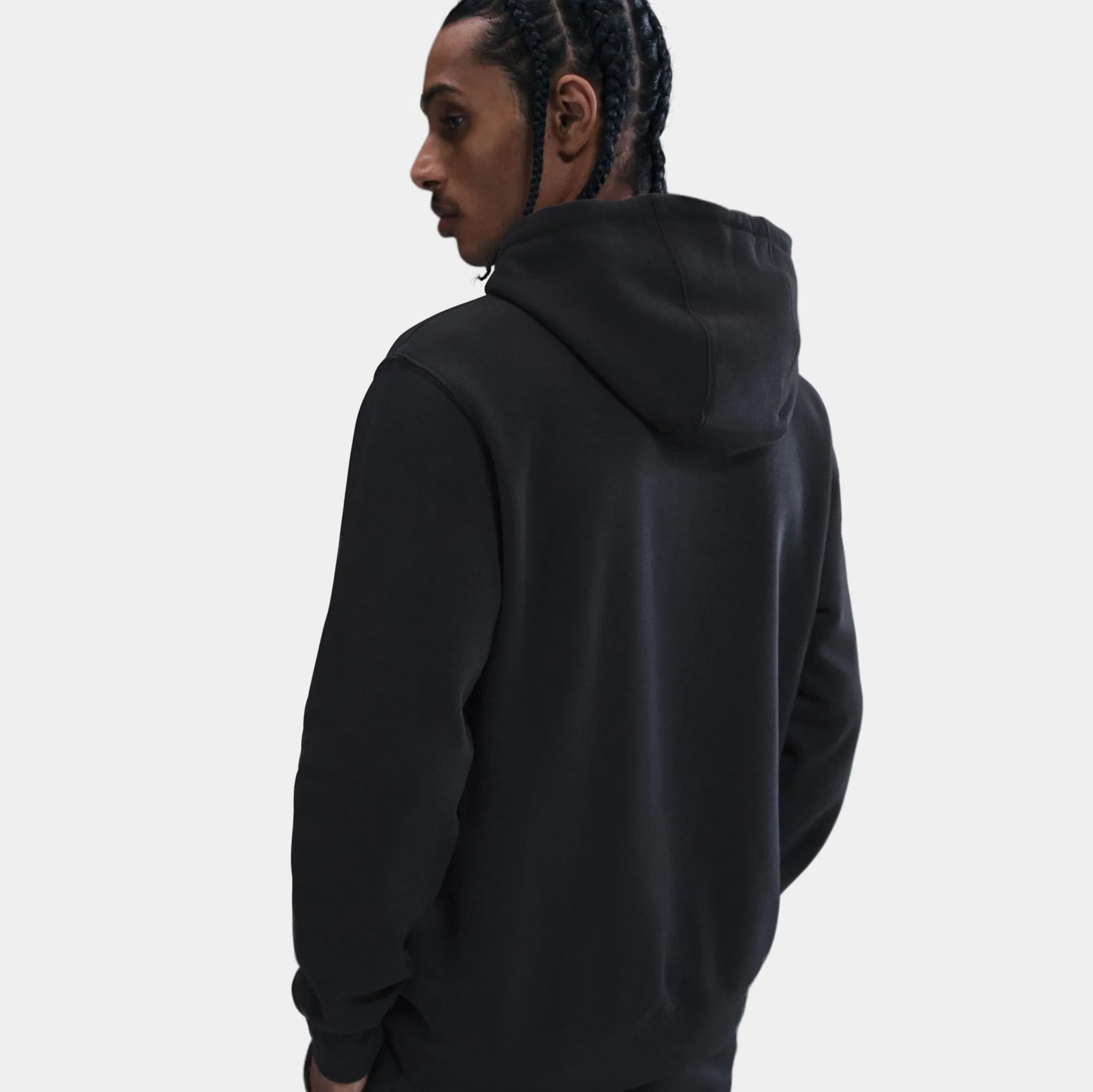 Nike Club Pullover Fleece Mens Hoodie (Black/Black/White)