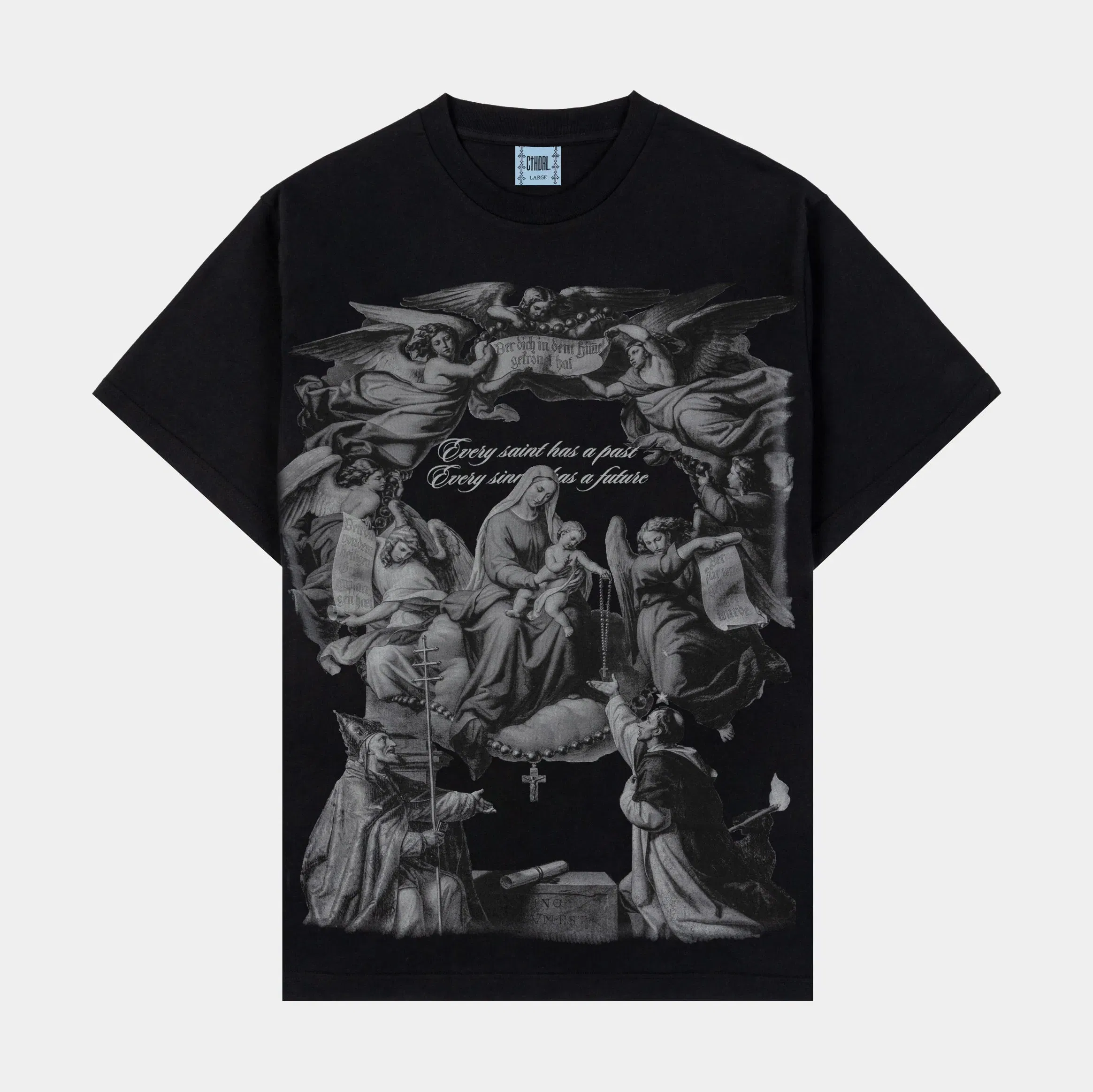 SACRE Future Cropped Mens Short Sleeve Shirt (Black)
