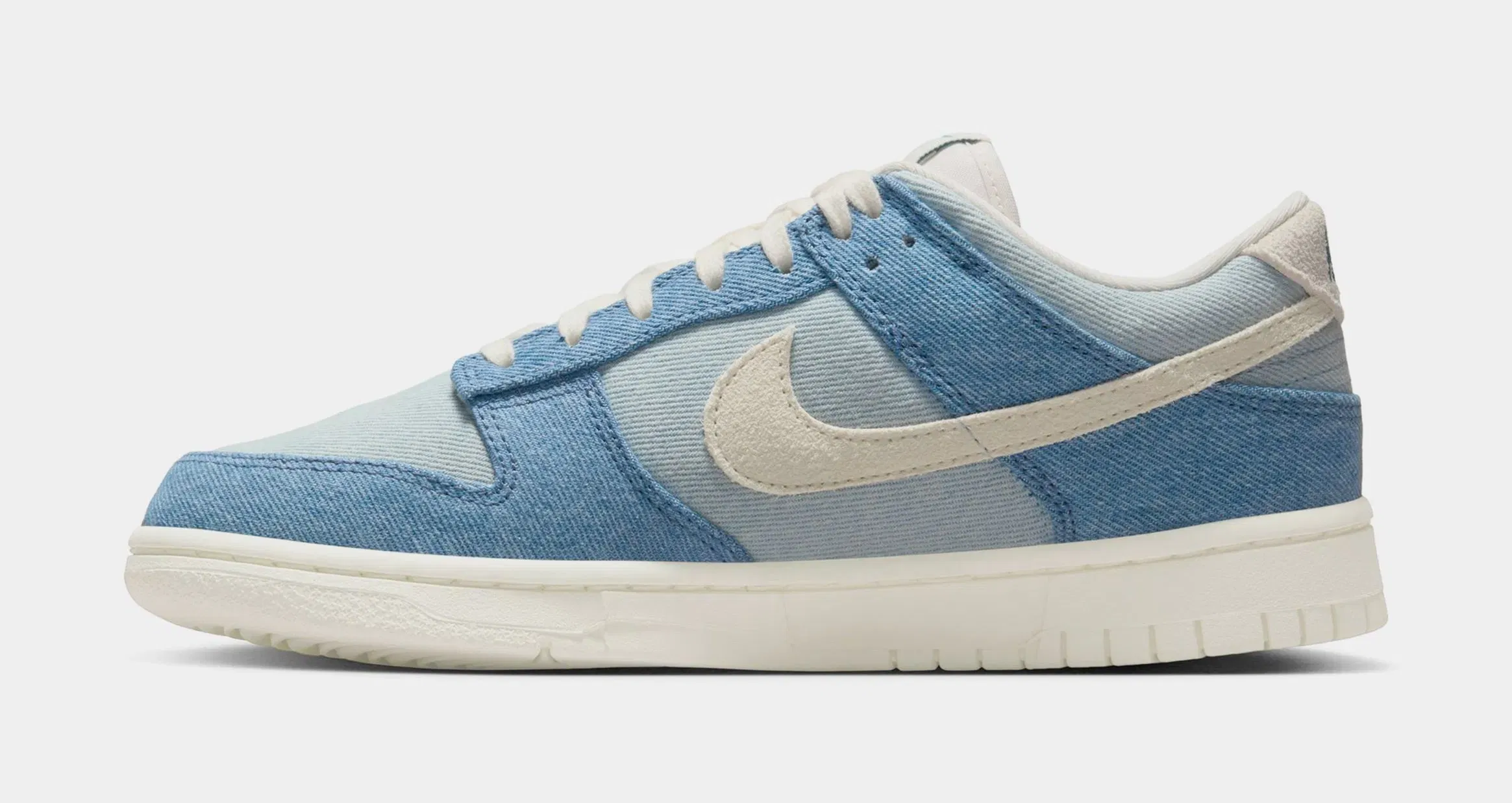 Nike Dunk Low Womens Lifestyle Shoes (Smokey Blue/Pale Ivory/Denim Turquoise/Ochre)