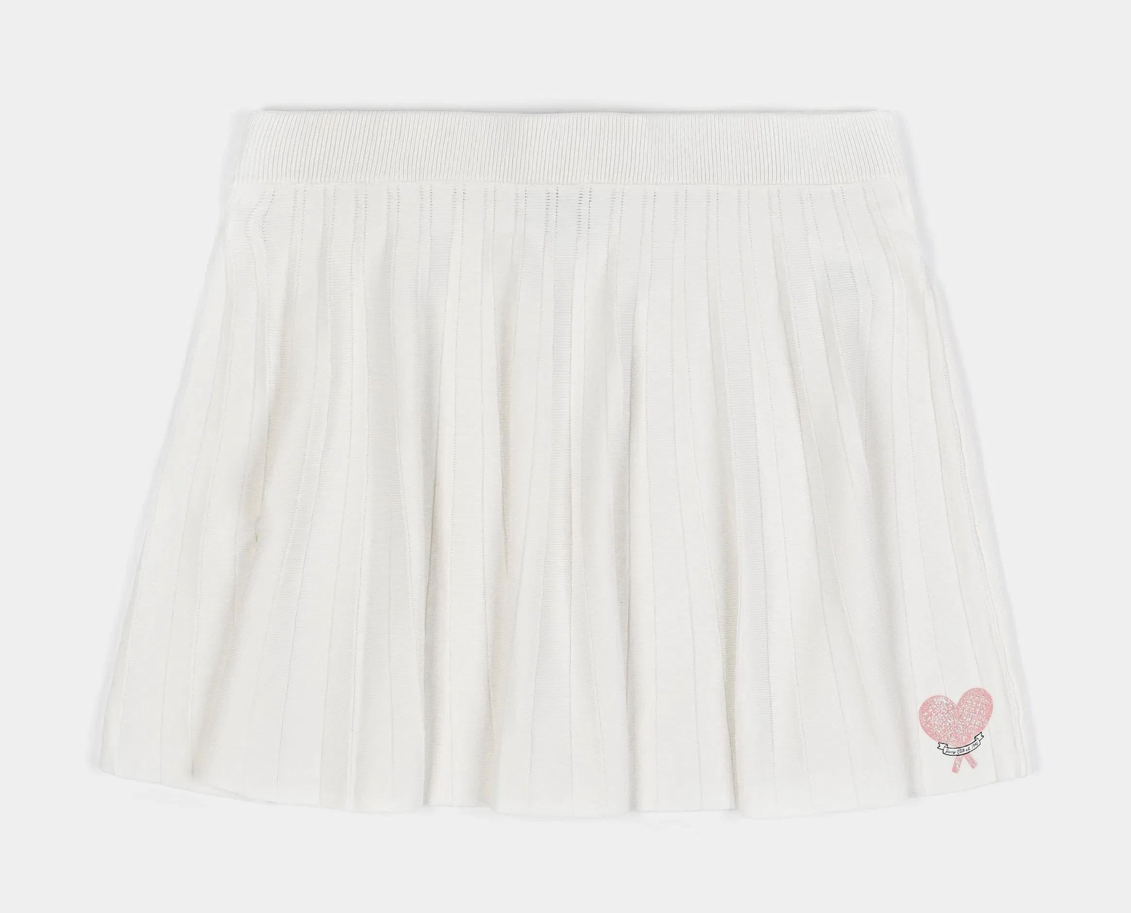 Juicy Couture Tennis Sweater Pleated Womens Skirt (White)