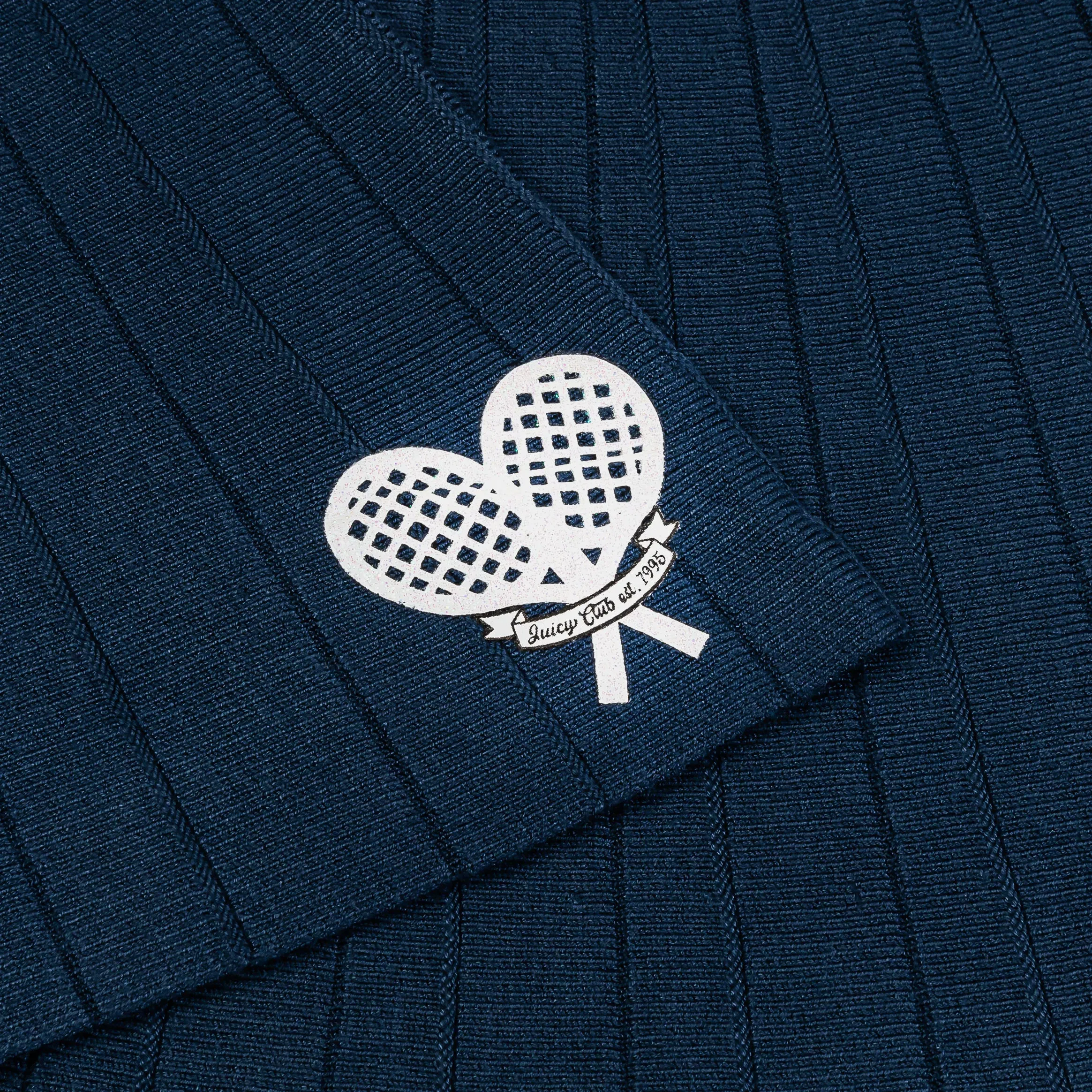 Juicy Couture Tennis Knit Pleated Womens Skirt (Blue/White)