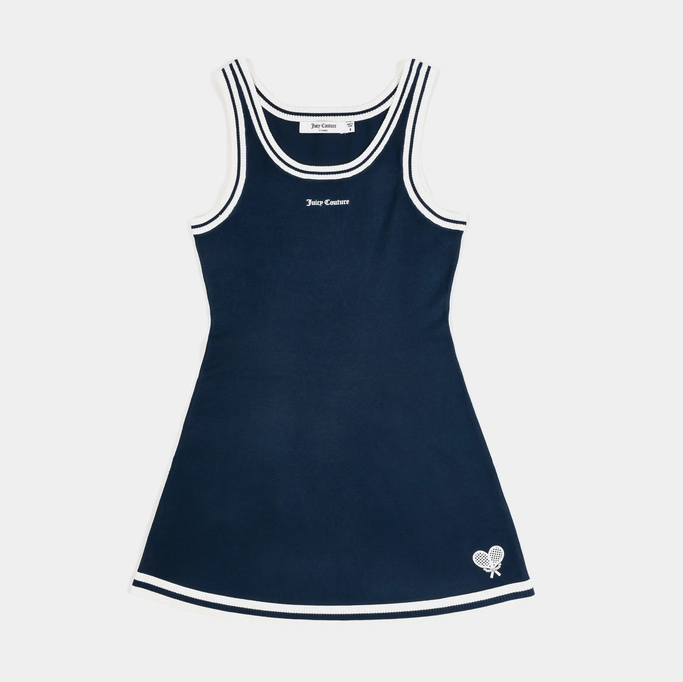 Juicy Couture Tennis Knit Womens Dress (Blue/White)