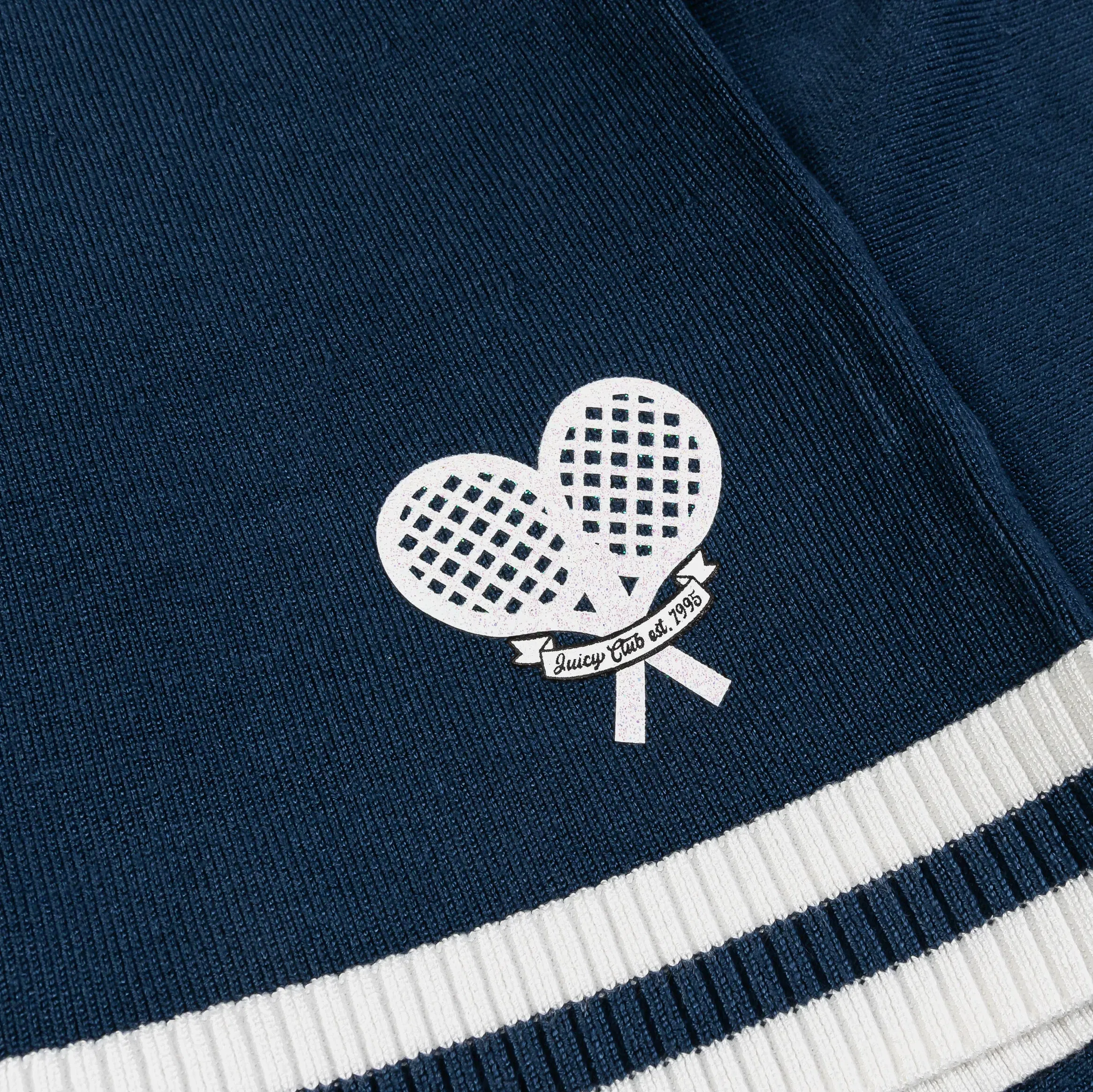 Juicy Couture Tennis Knit Womens Dress (Blue/White)