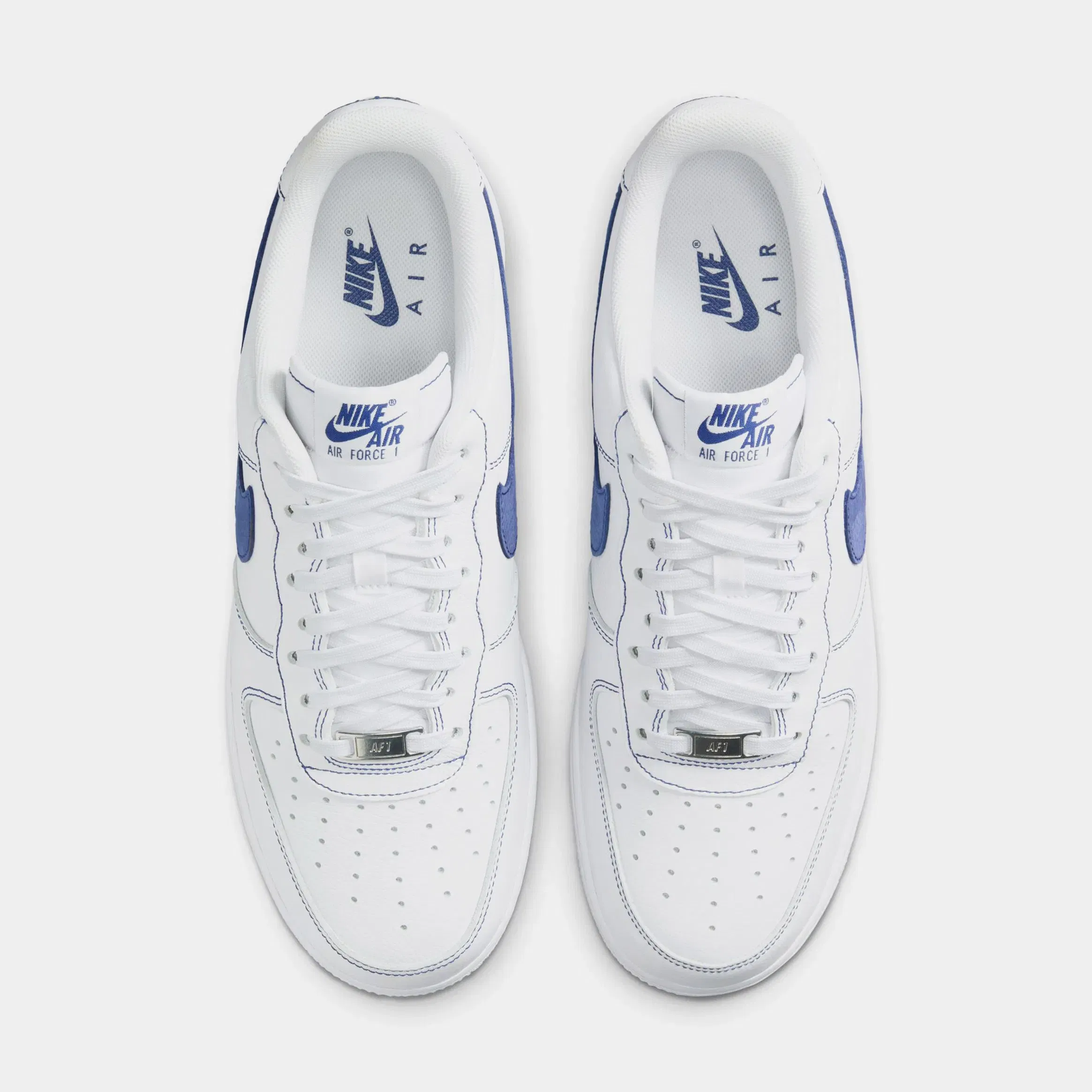 Nike Air Force 1 '07 LV8 Mens Lifestyle Shoes (White/Deep Royal Blue)