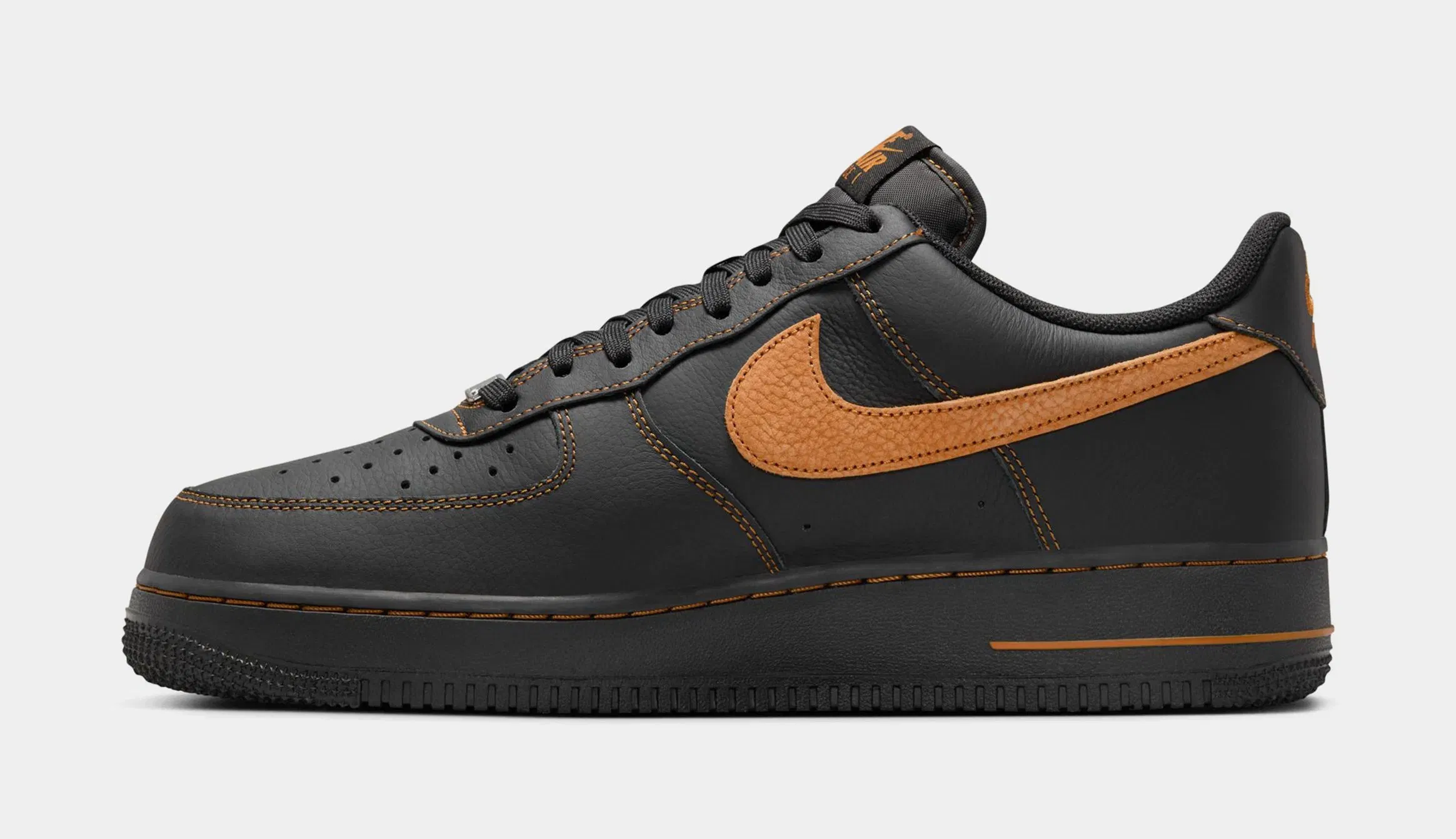 Nike Air Force 1'07 LV8 Mens Lifestyle Shoes (Black/Desert Ochre)