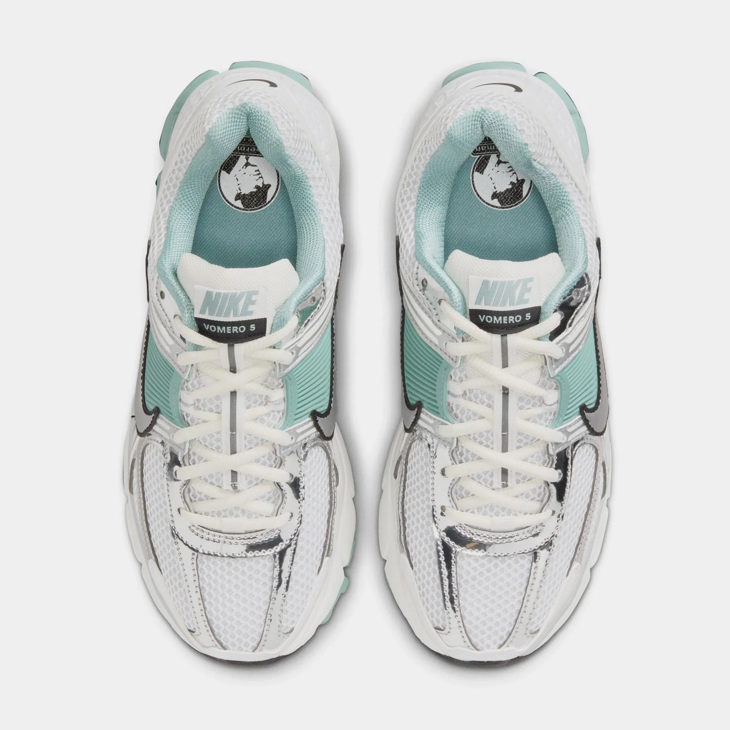 Nike Zoom Vomero 5 Womens Running Shoes (Summit White/Metallic Silver/Wolf Grey)