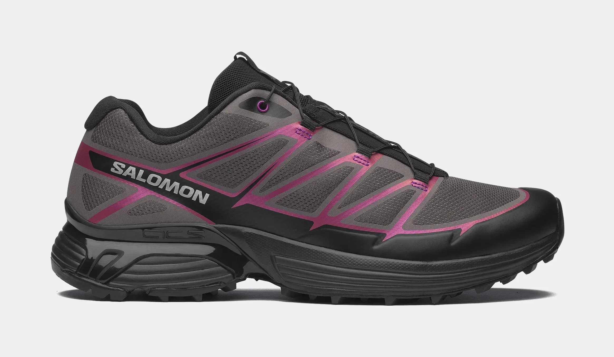 Salomon XT-Pathway 2 Mens Running Shoes (Black/Hollyhock/Plum Perfect)