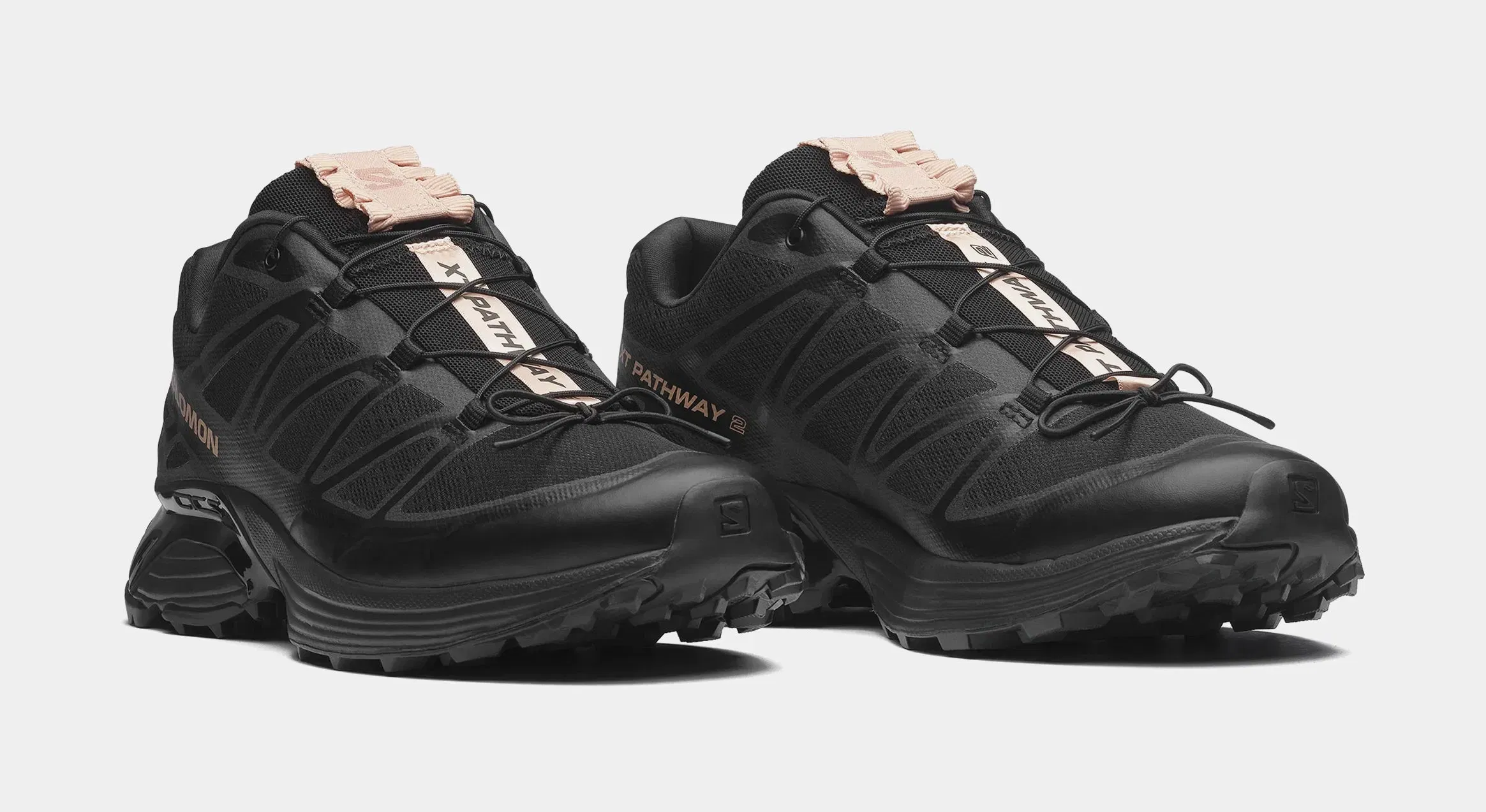 Salomon XT-Pathway 2 Satin Mens Running Shoes (Black/Mahogany Rose)