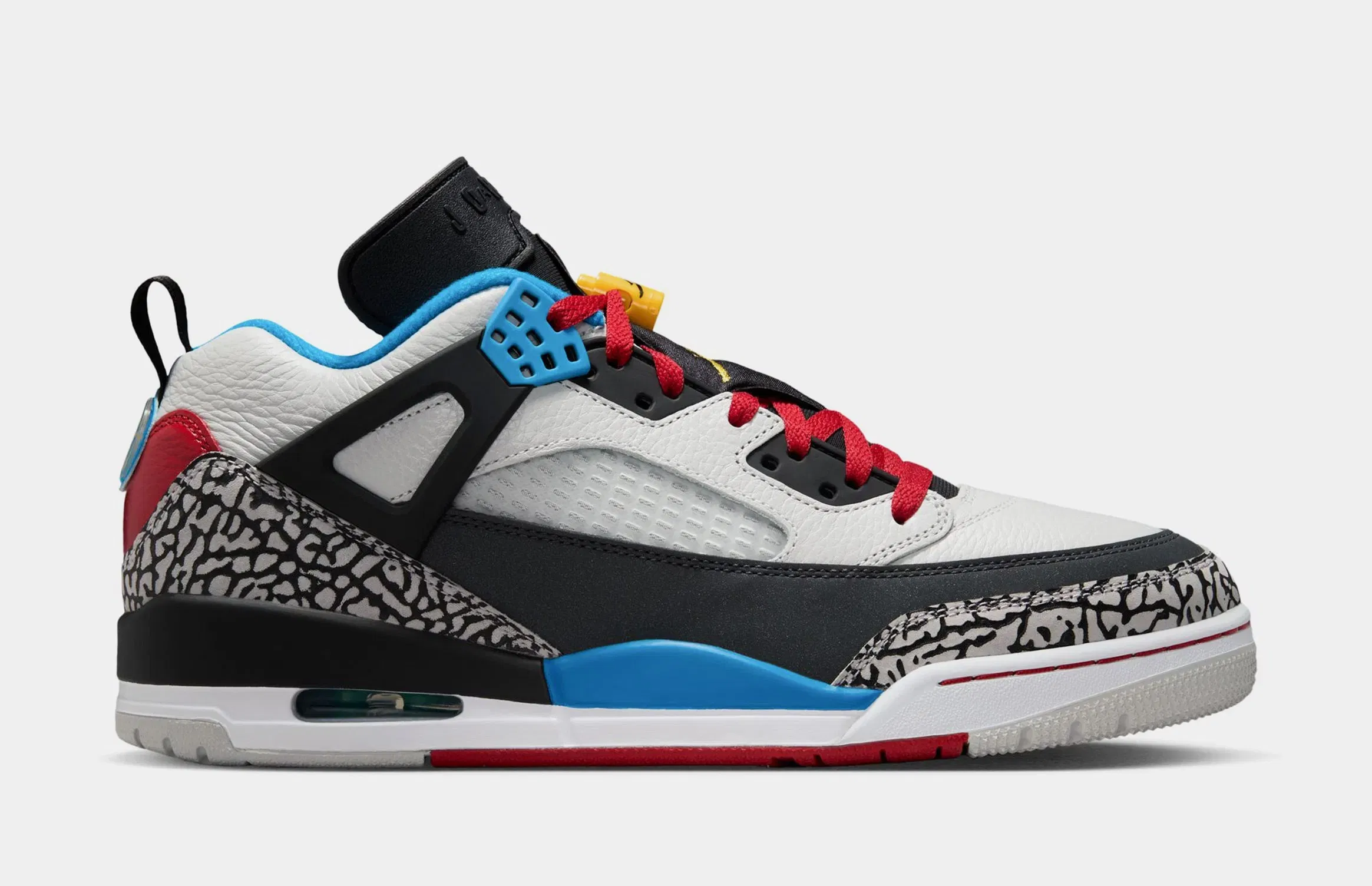 Air Jordan Spizike Low SE Mens Basketball Shoes (Neutral Grey/Varsity Maize/Surf Blue)