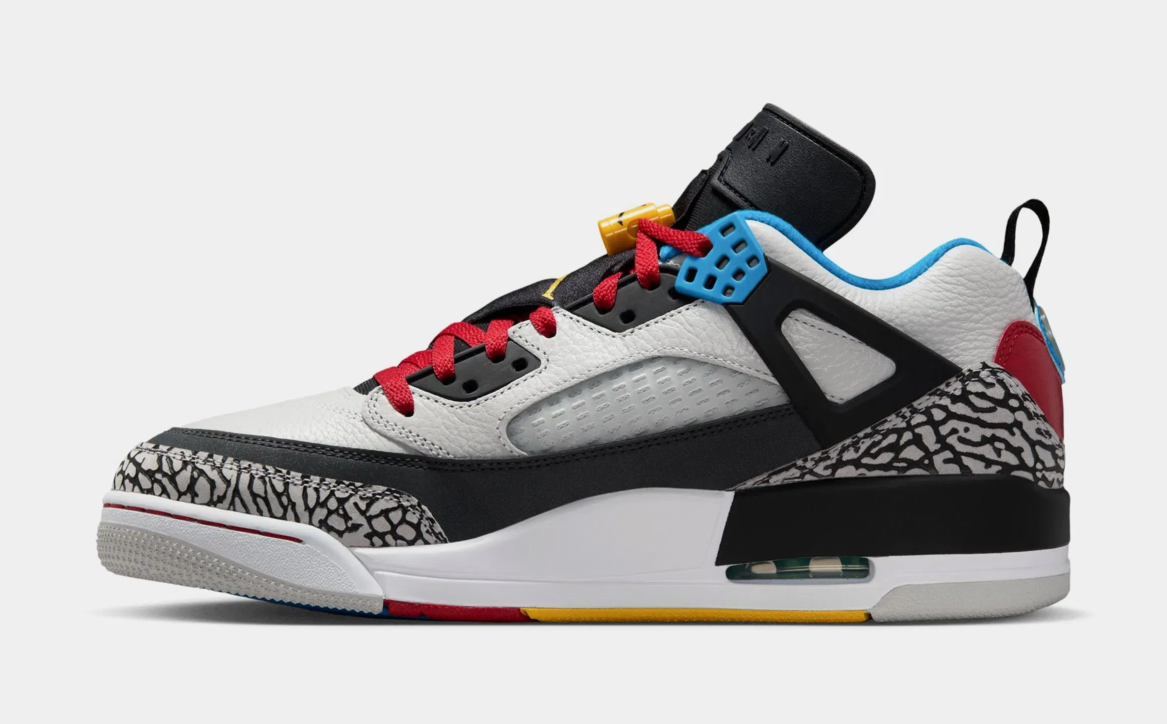 Air Jordan Spizike Low SE Mens Basketball Shoes (Neutral Grey/Varsity Maize/Surf Blue)