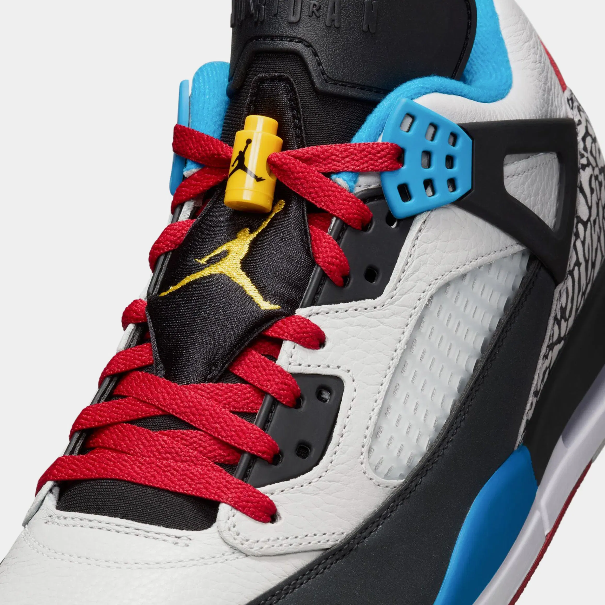 Air Jordan Spizike Low SE Mens Basketball Shoes (Neutral Grey/Varsity Maize/Surf Blue)