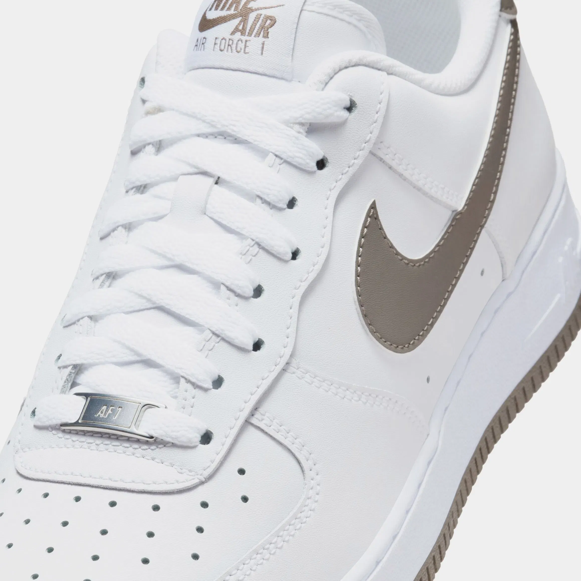 Nike Air Force 1 Mens Lifestyle Shoes (White/Cave Stone)