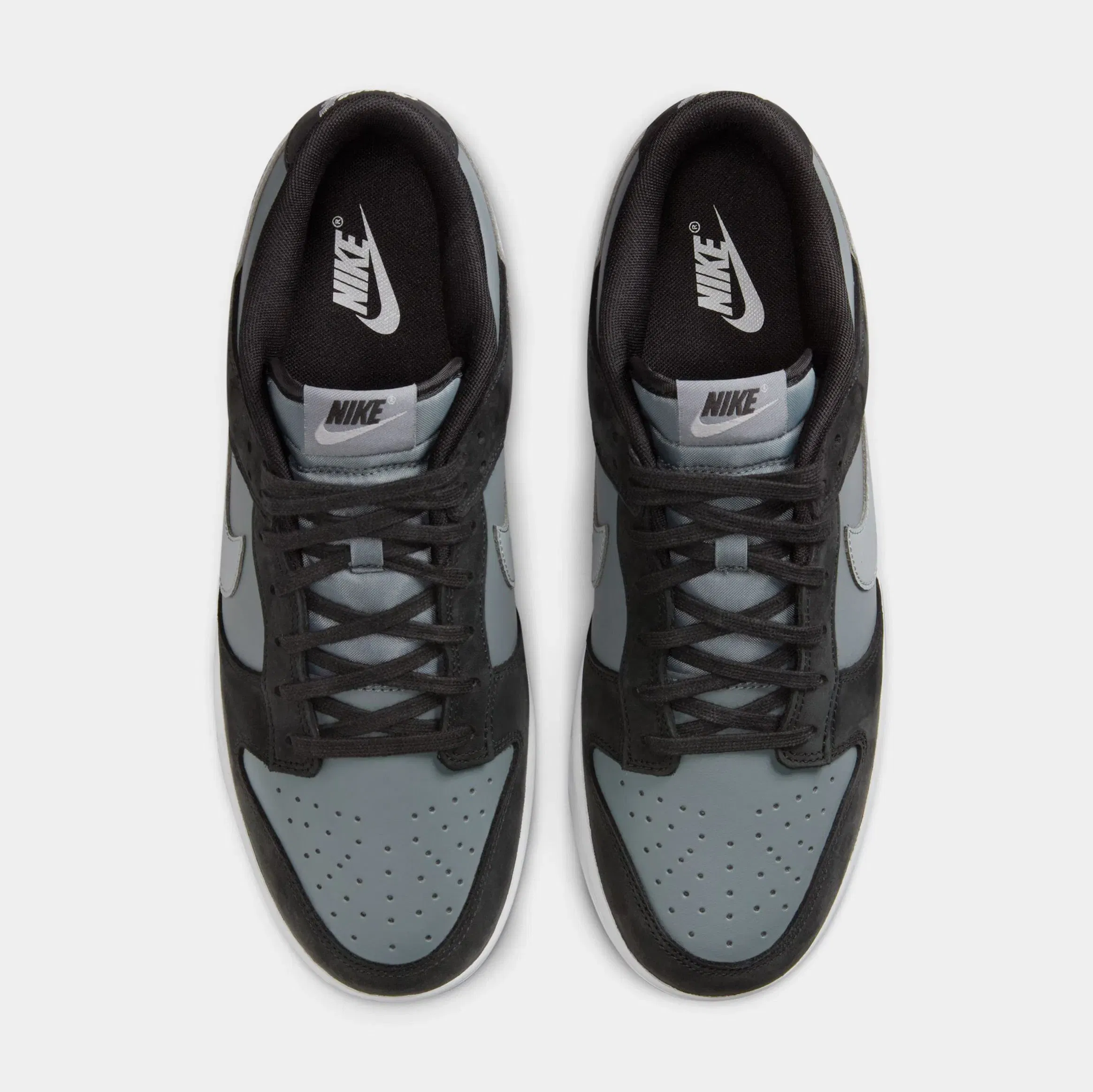 Nike Dunk Low Mens Lifestyle Shoes (Black/Light Smoke Grey/Smoke Grey/White)