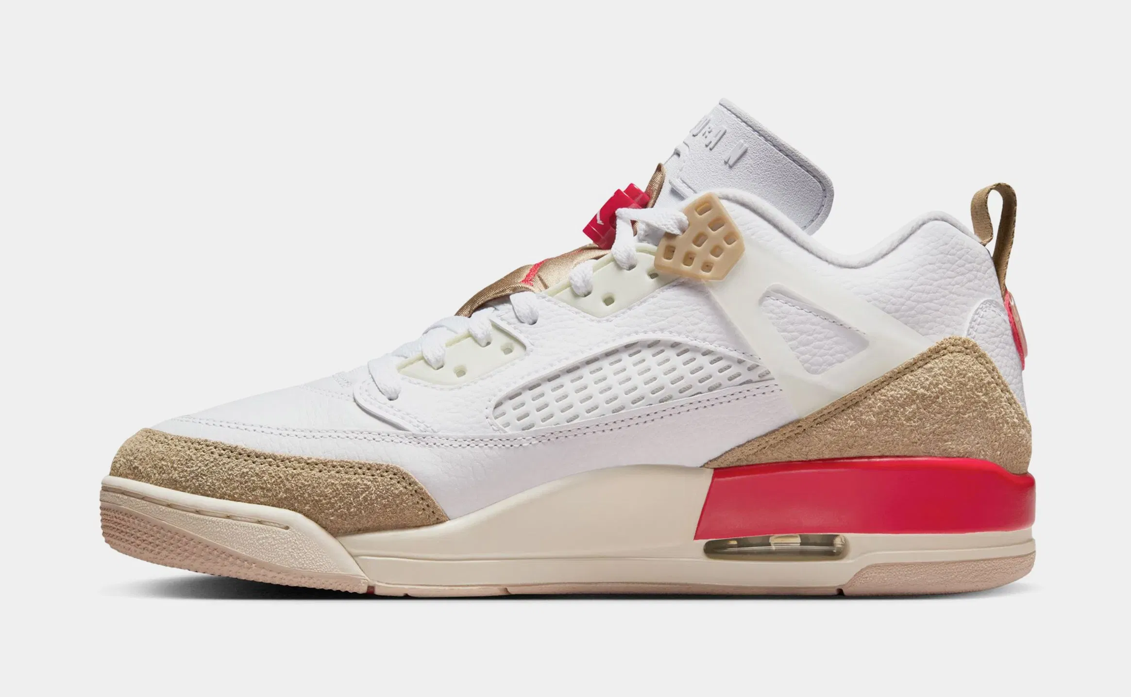 Air Jordan Spizike Low Mens Lifestyle Shoes (White/Desert Camo/Sail/Fire Red)