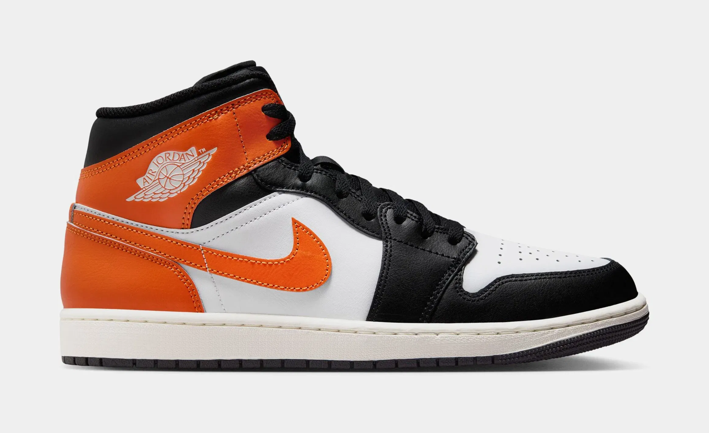 Air Jordan 1 Mid Mens Lifestyle Shoes (Starfish/White/Sail/Black)