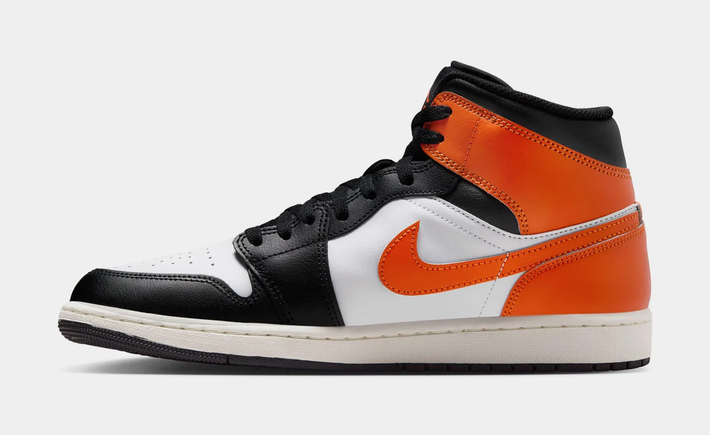 Air Jordan 1 Mid Mens Lifestyle Shoes (Starfish/White/Sail/Black)