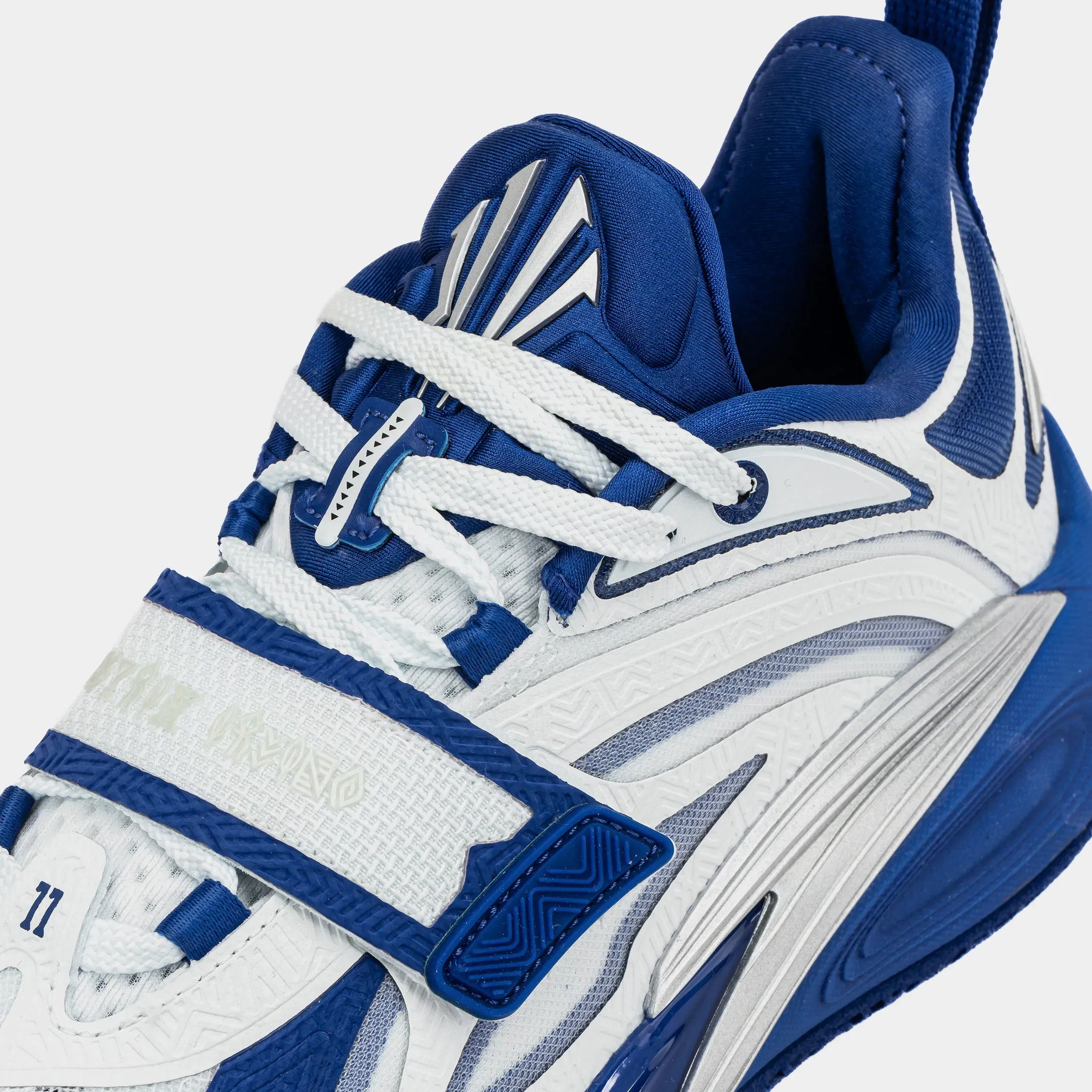 Anta Kai 1 College Grade School Basketball Shoes (Blue/White/Silver)