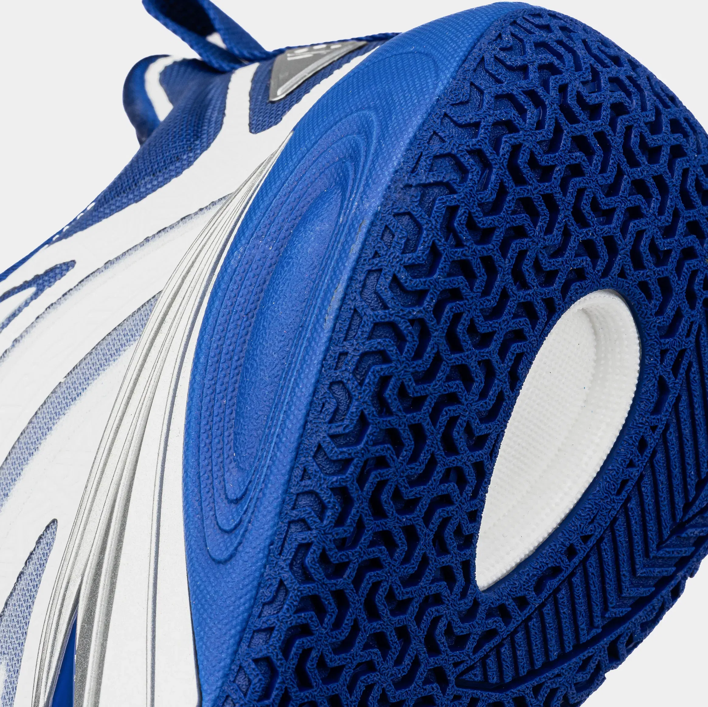Anta Kai 1 College Grade School Basketball Shoes (Blue/White/Silver)