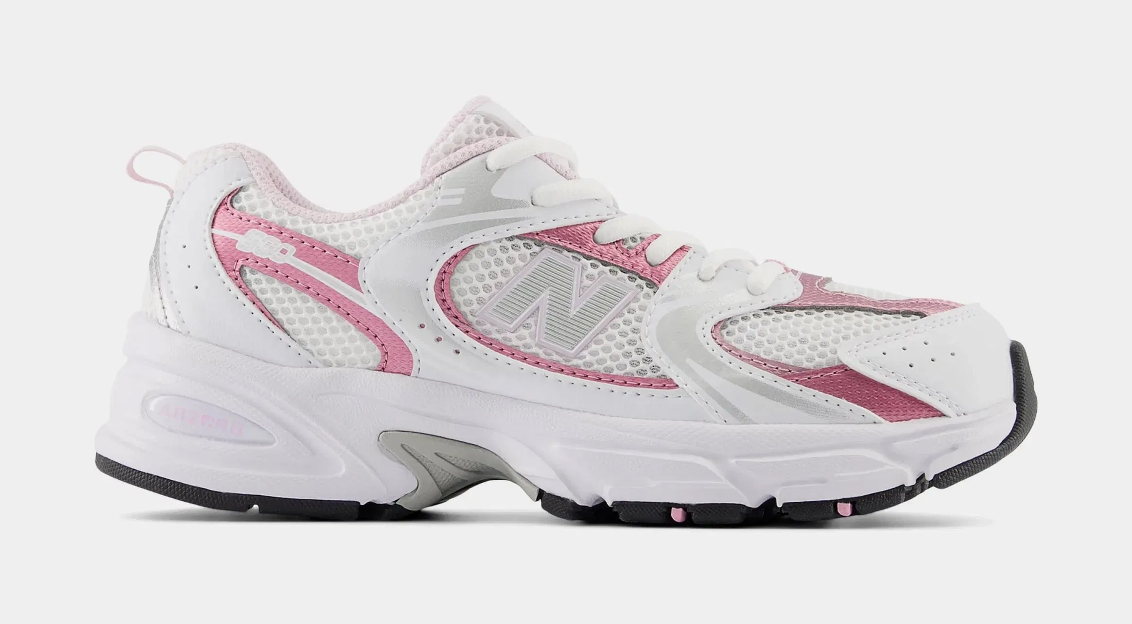 NEWBALANCE 530 Grade School Running Shoes (White/Pink Sugar)