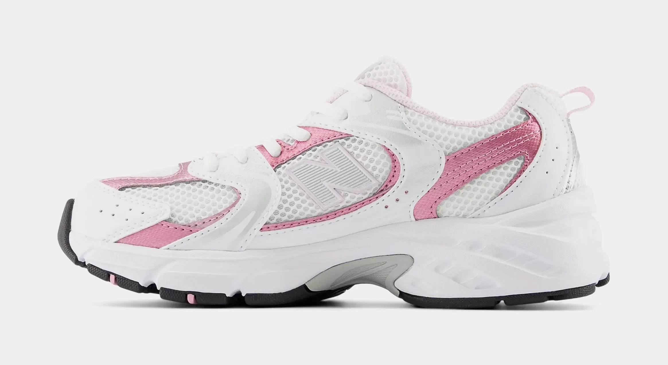NEWBALANCE 530 Grade School Running Shoes (White/Pink Sugar)