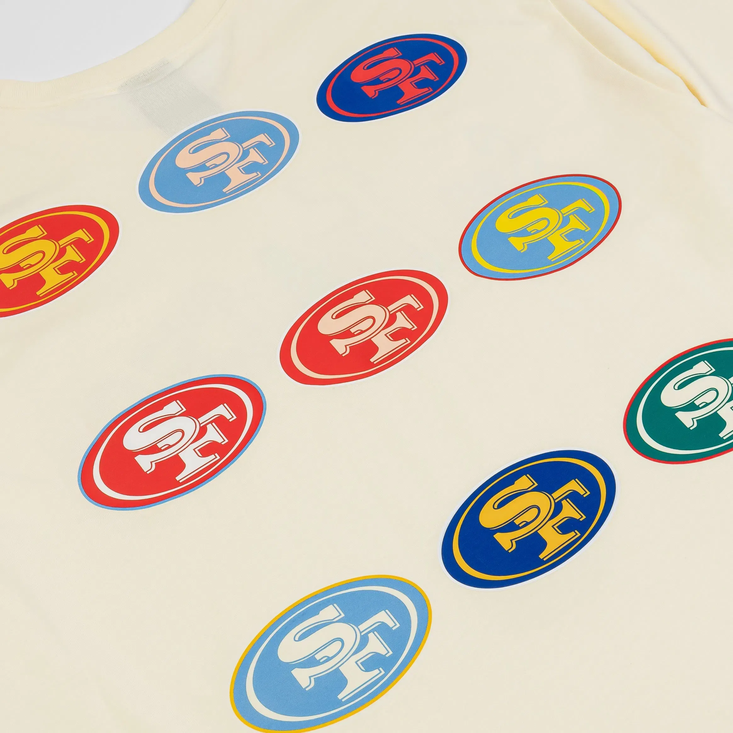 New Era San Francisco 49ers Life Graphic Mens Short Sleeve Shirt (Beige/Multi)