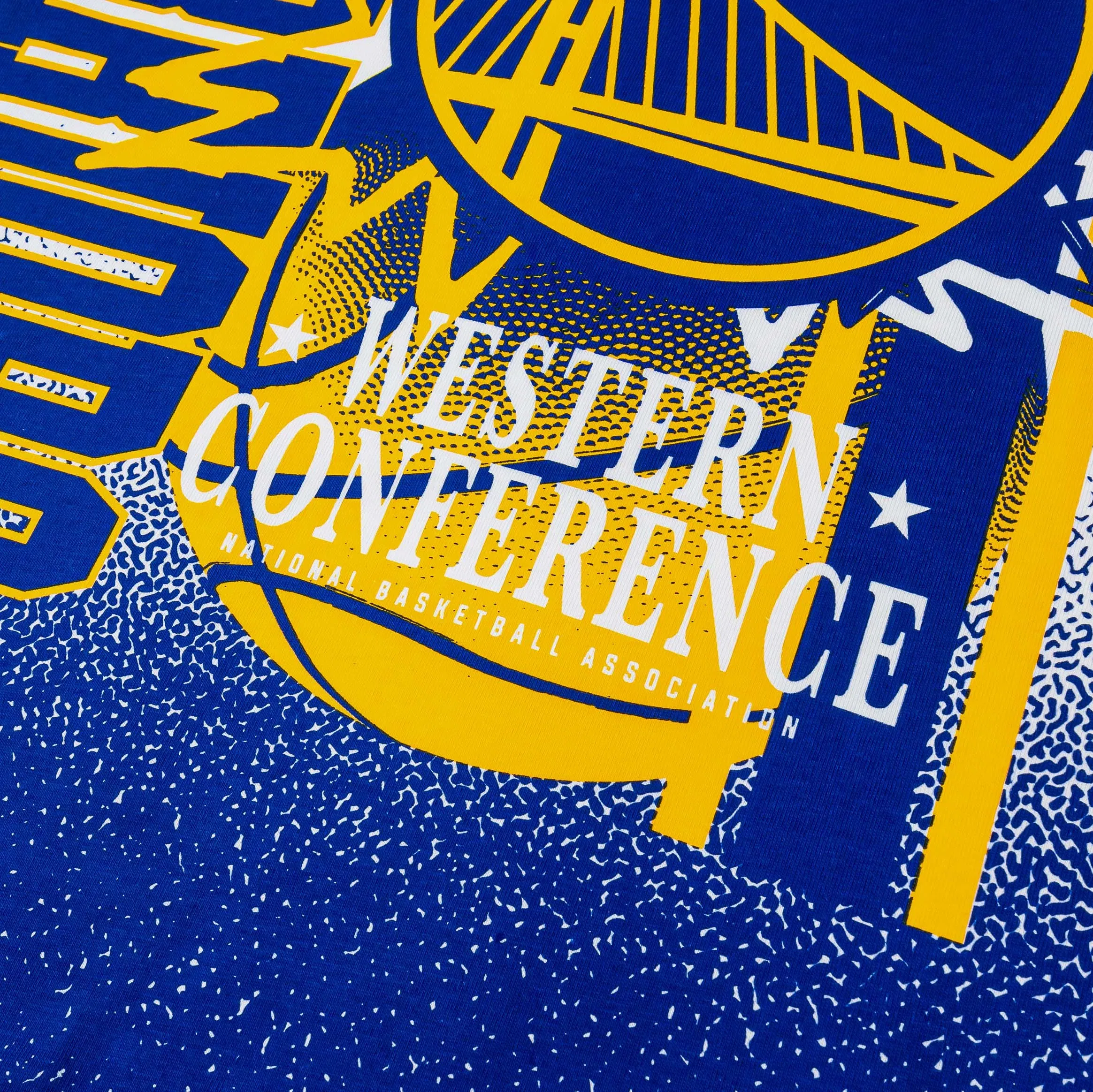 New Era NBA Golden State Warriors Gradient Mens Short Sleeve Shirt (White/Blue)