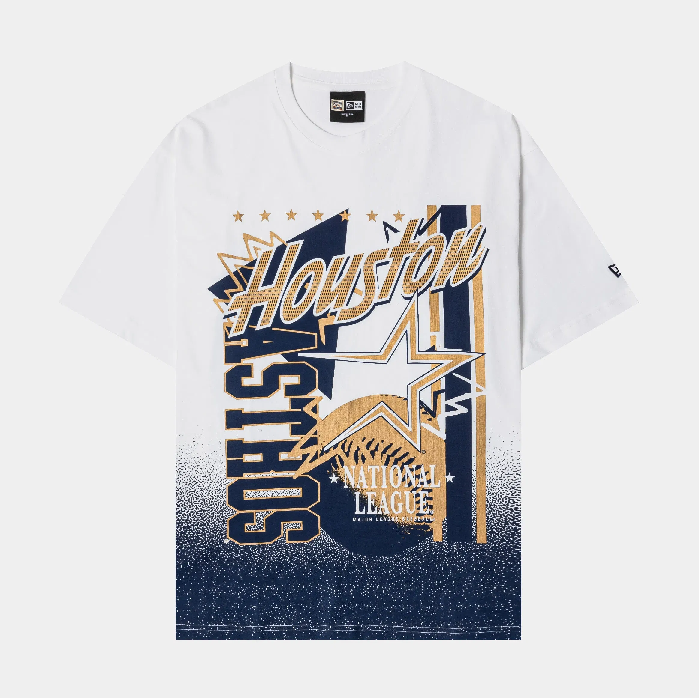 New Era MLB Houston Astros Gradient Mens Short Sleeve Shirt (White/Navy)