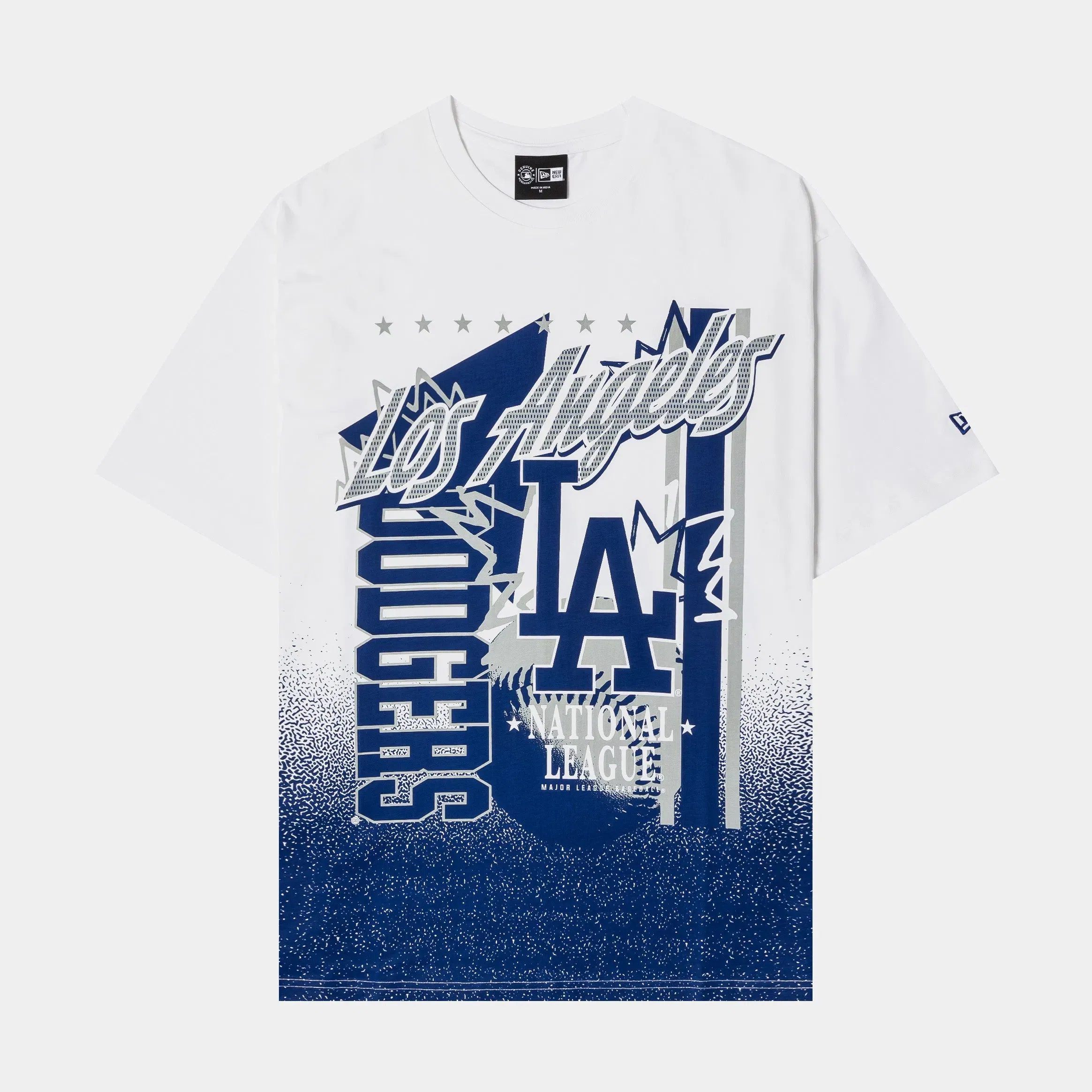 New Era MLB Los Angeles Dodgers Gradient Mens Short Sleeve Shirt (White/Royal Blue)