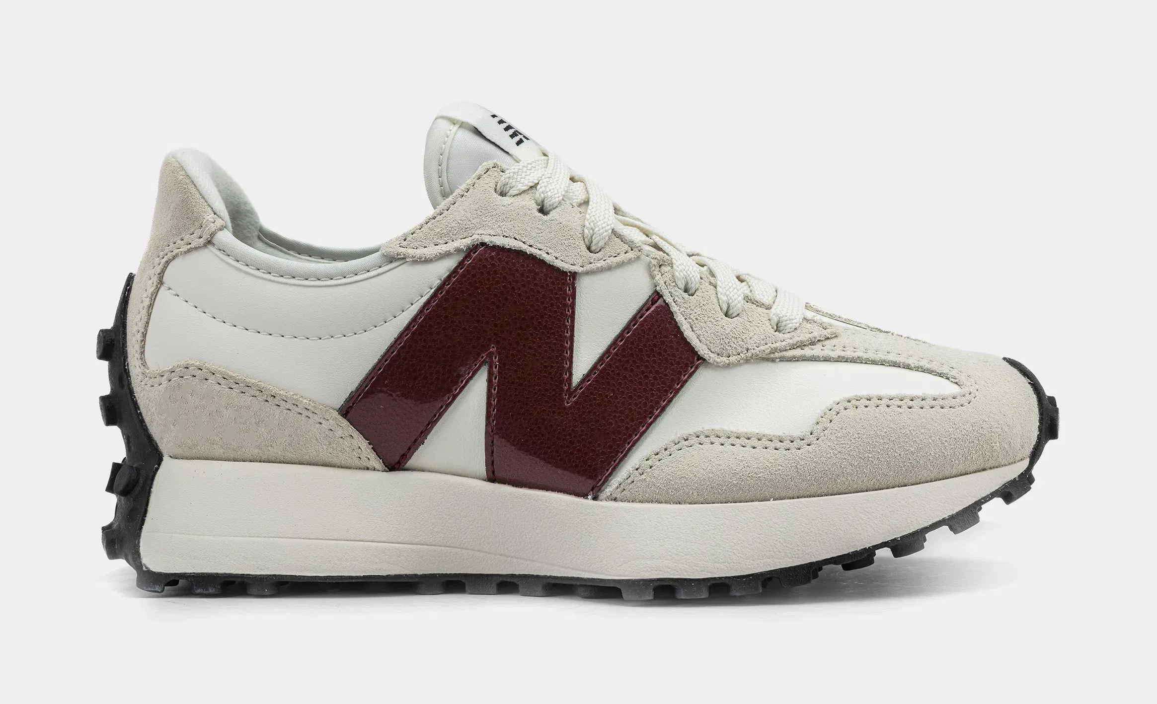 NEWBALANCE 327 Womens Running Shoes (Sea Salt/Monarch Burgundy)