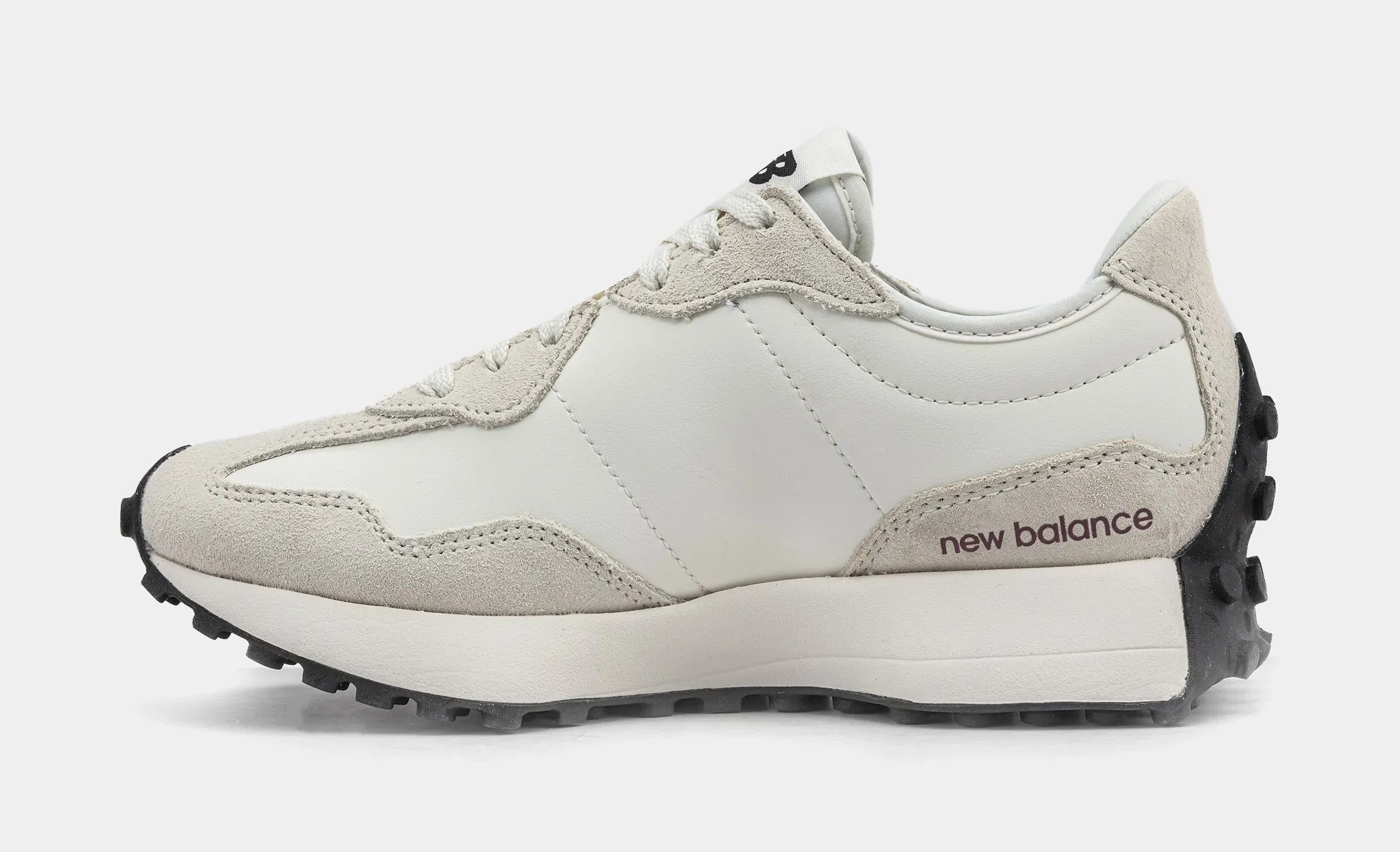 NEWBALANCE 327 Womens Running Shoes (Sea Salt/Monarch Burgundy)