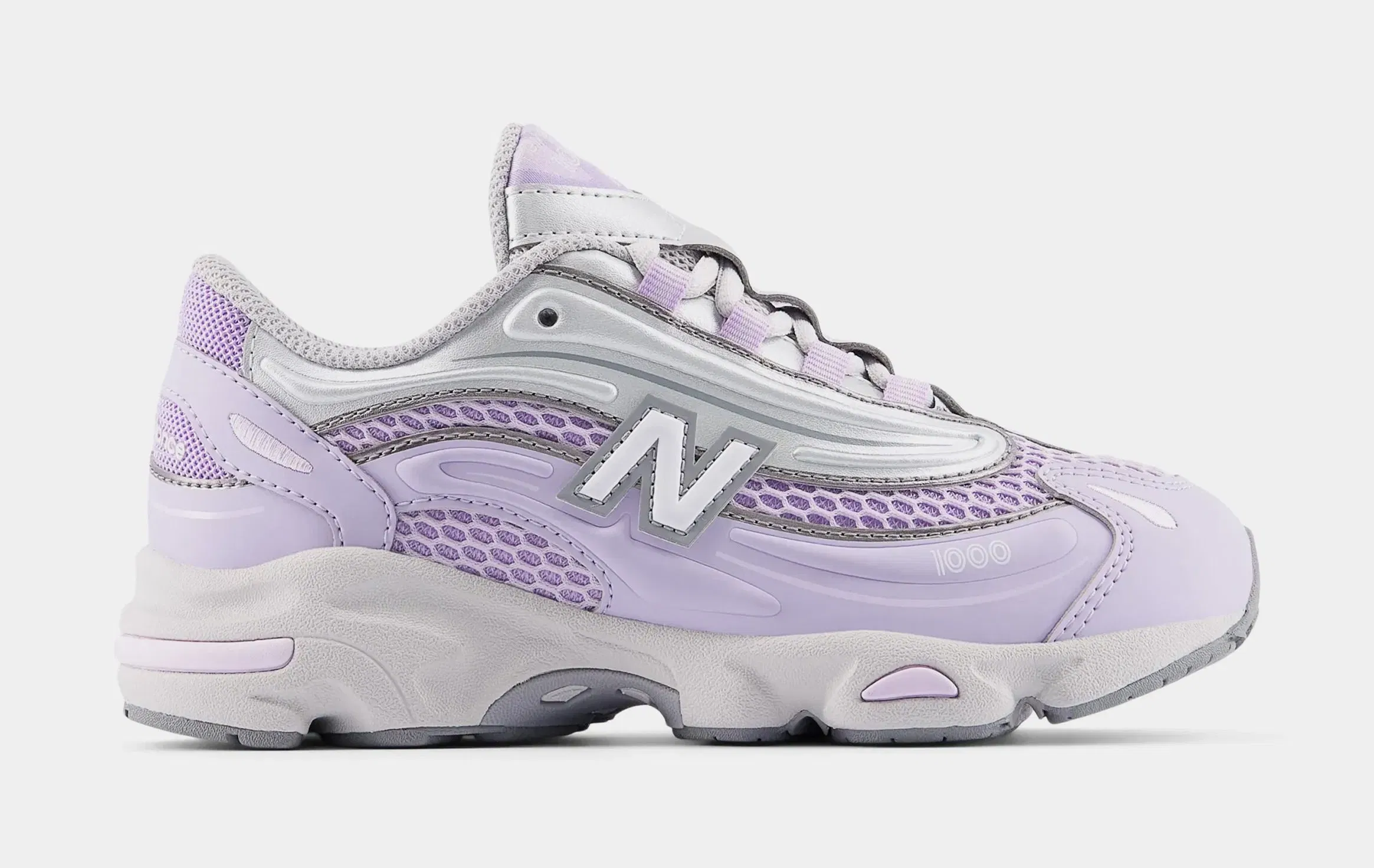NEWBALANCE 1000 Preschool Running Shoes (Bright Lavender/Light Silver Metallic)