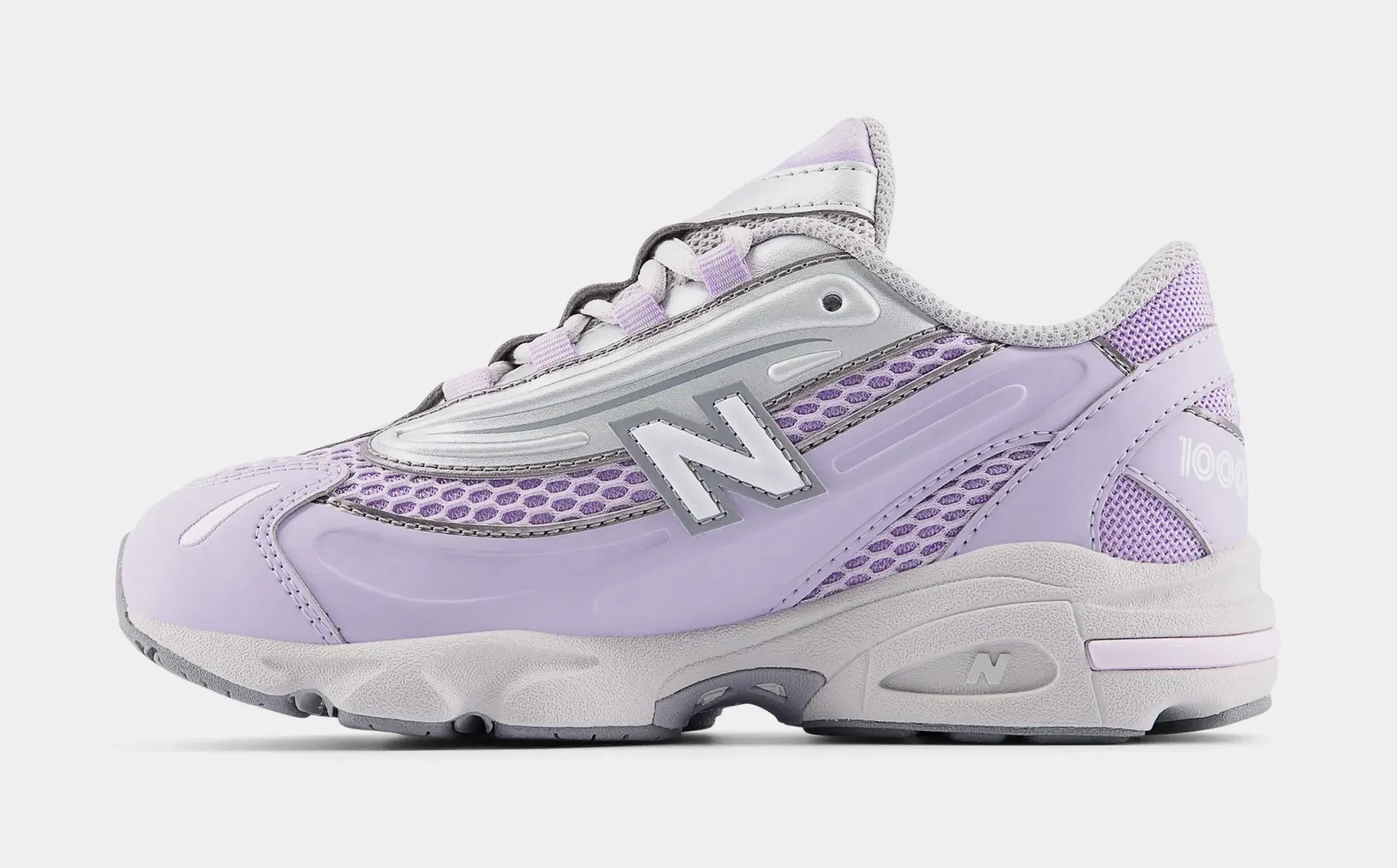 NEWBALANCE 1000 Preschool Running Shoes (Bright Lavender/Light Silver Metallic)