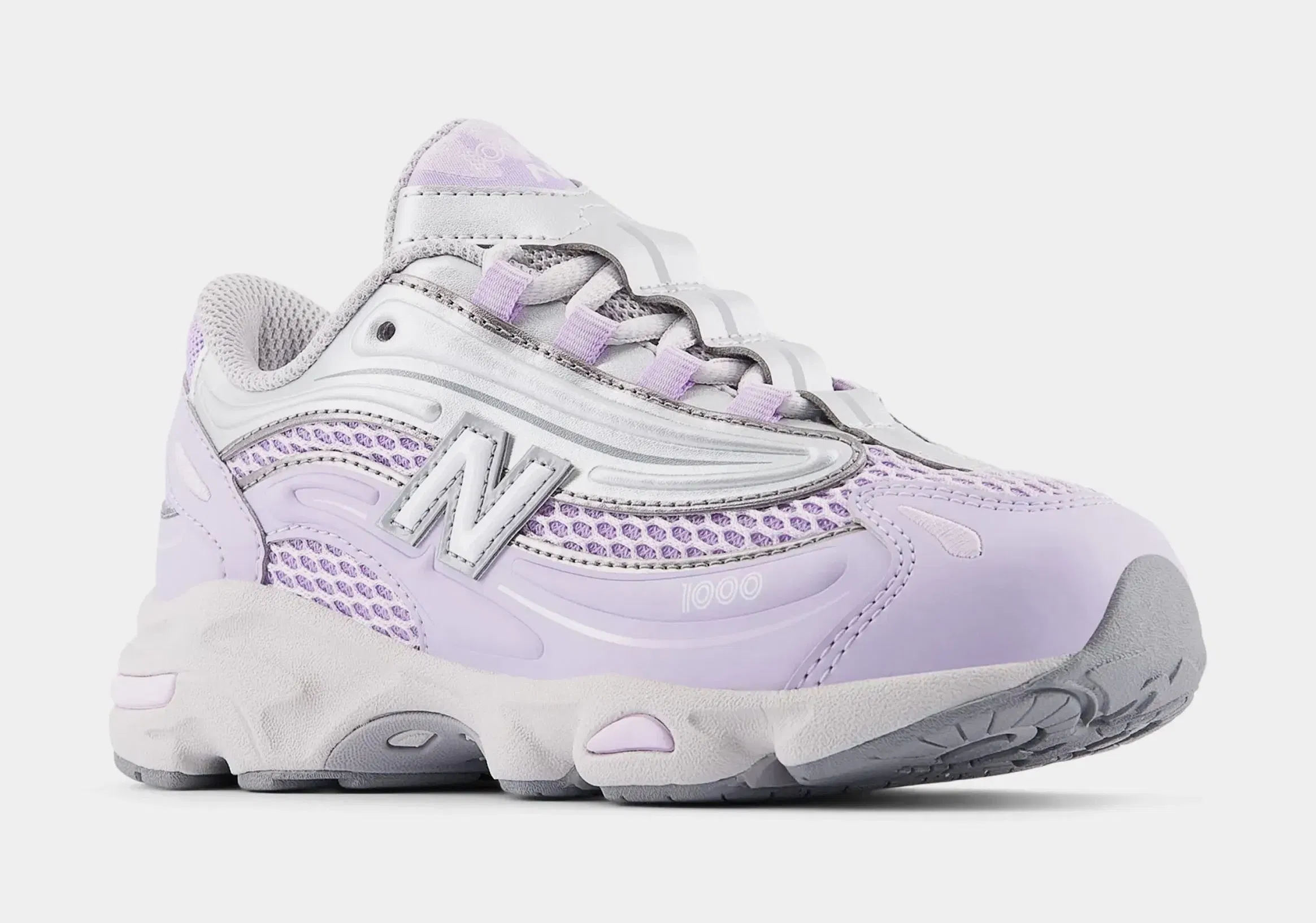 NEWBALANCE 1000 Preschool Running Shoes (Bright Lavender/Light Silver Metallic)