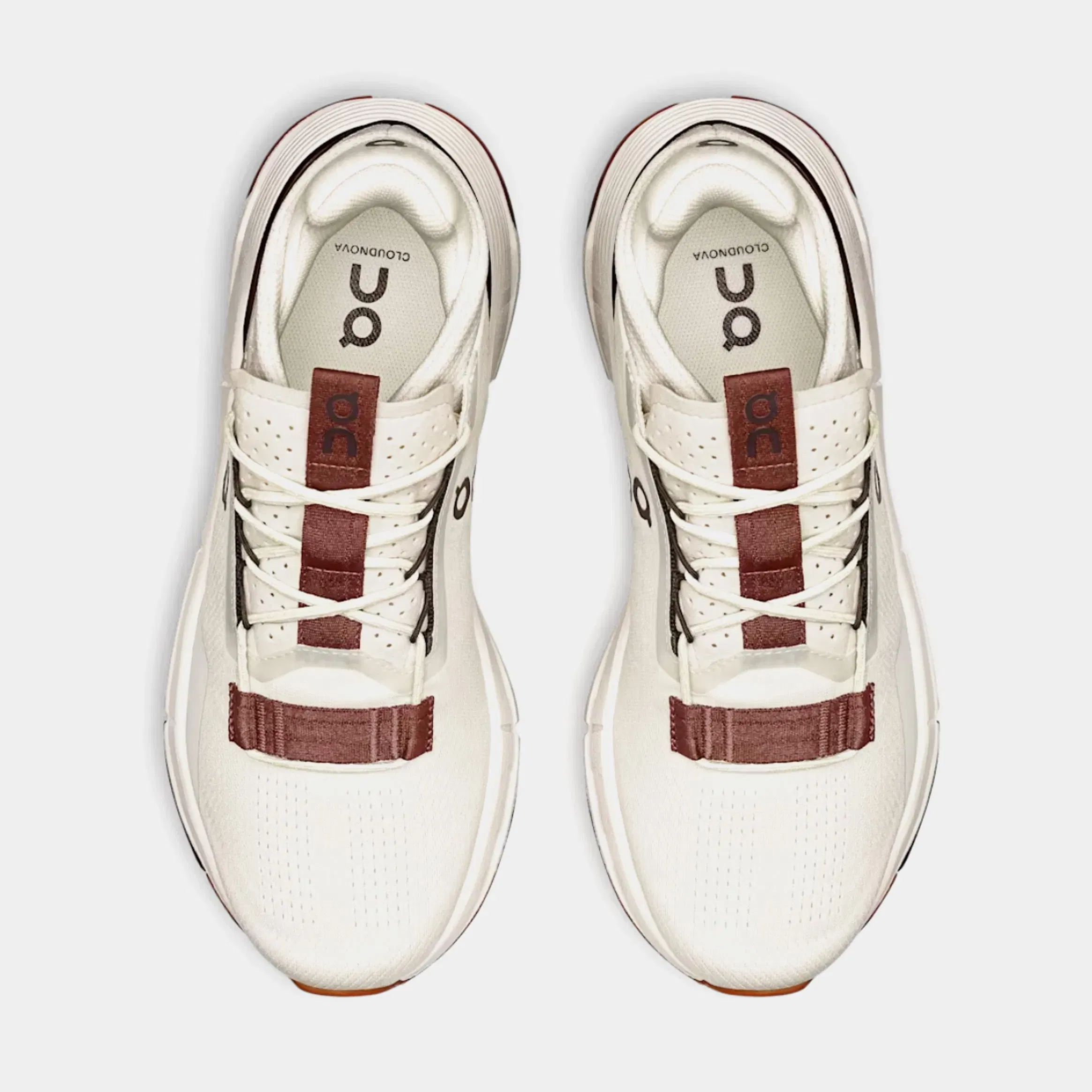 On Running Cloudnova 2 Womens Running Shoes (Ice/Mulberry)