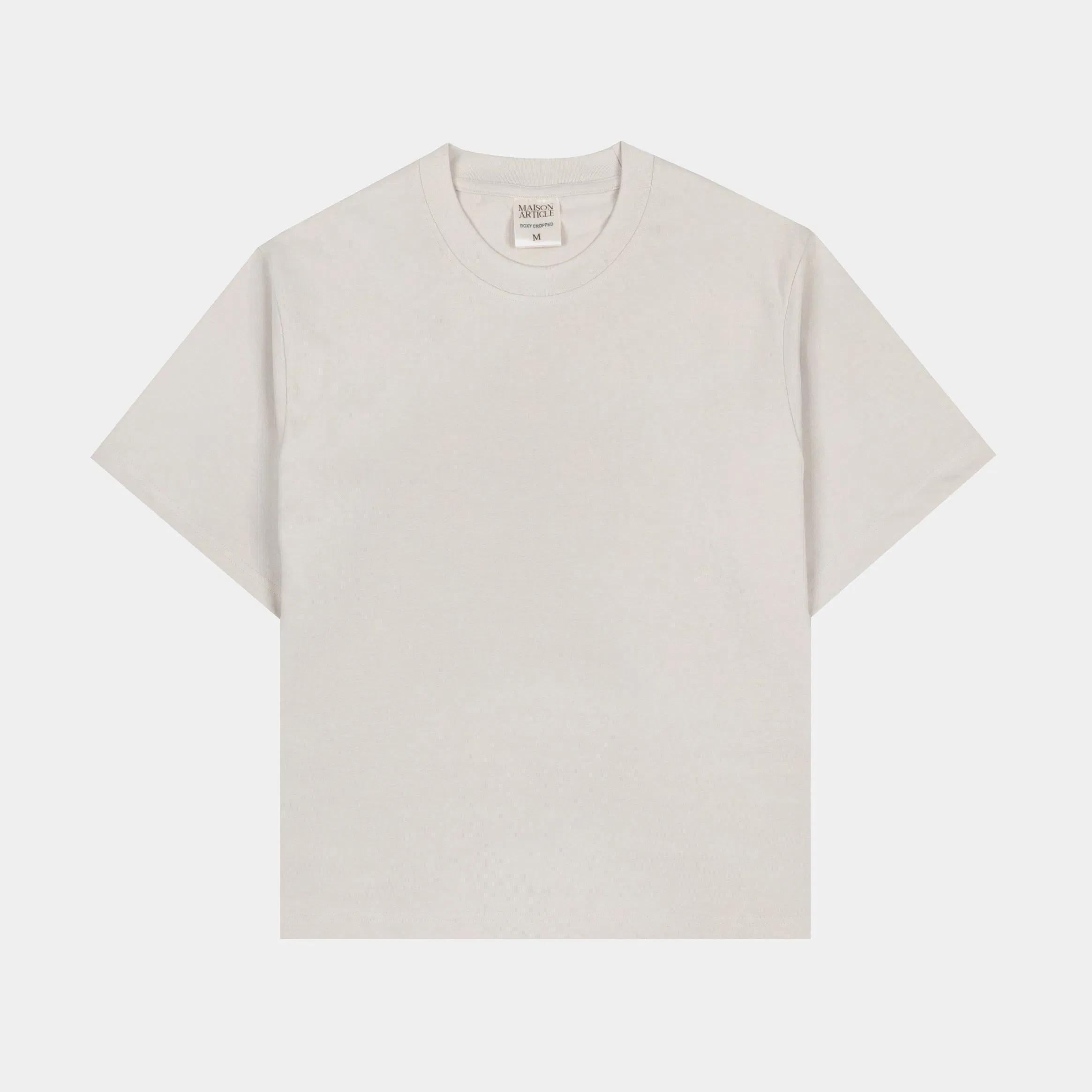 MAISON ARTICLE Cropped Tee Mens Short Sleeve Shirt (Stone)