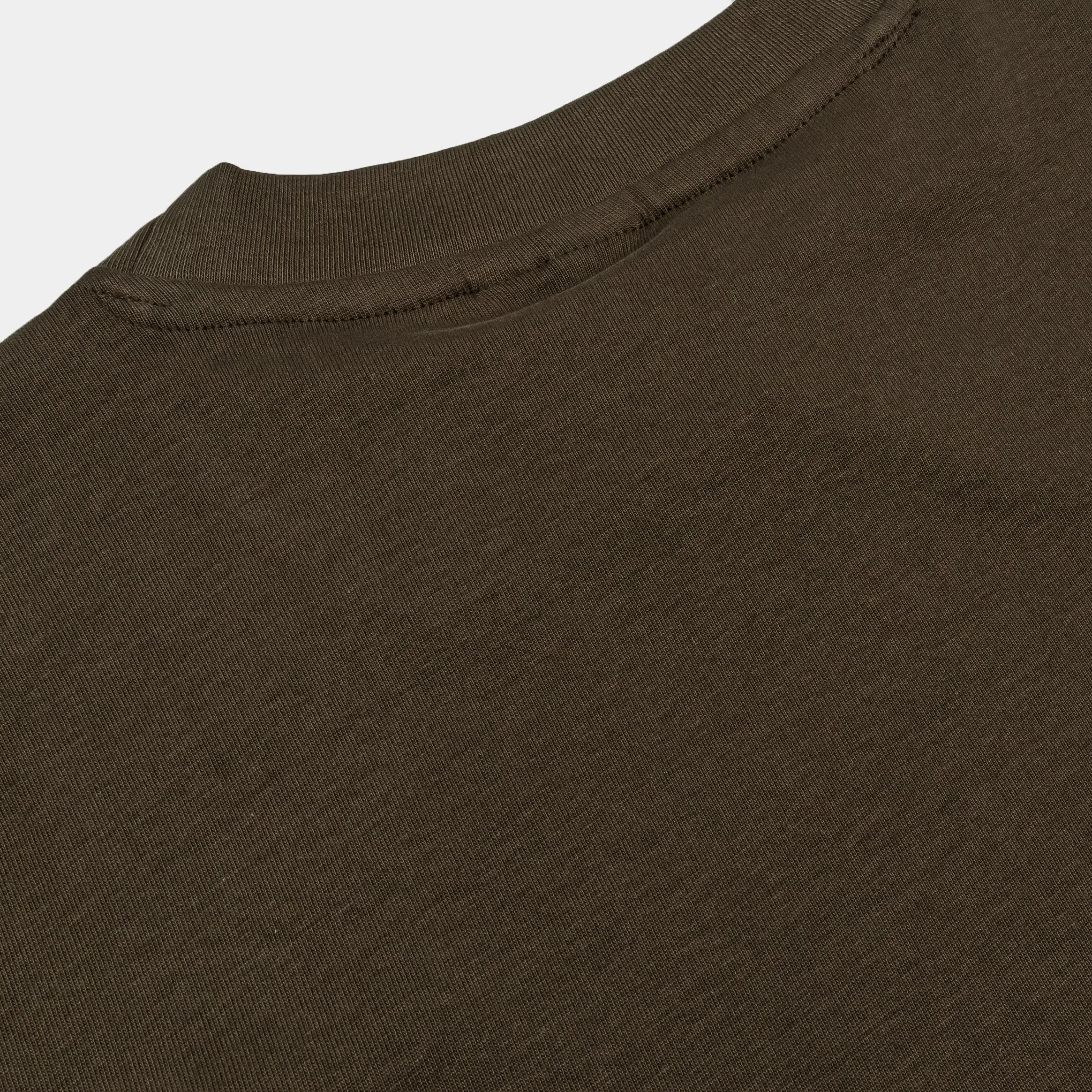 MAISON ARTICLE Cropped Tee Mens Short Sleeve Shirt (Olive)