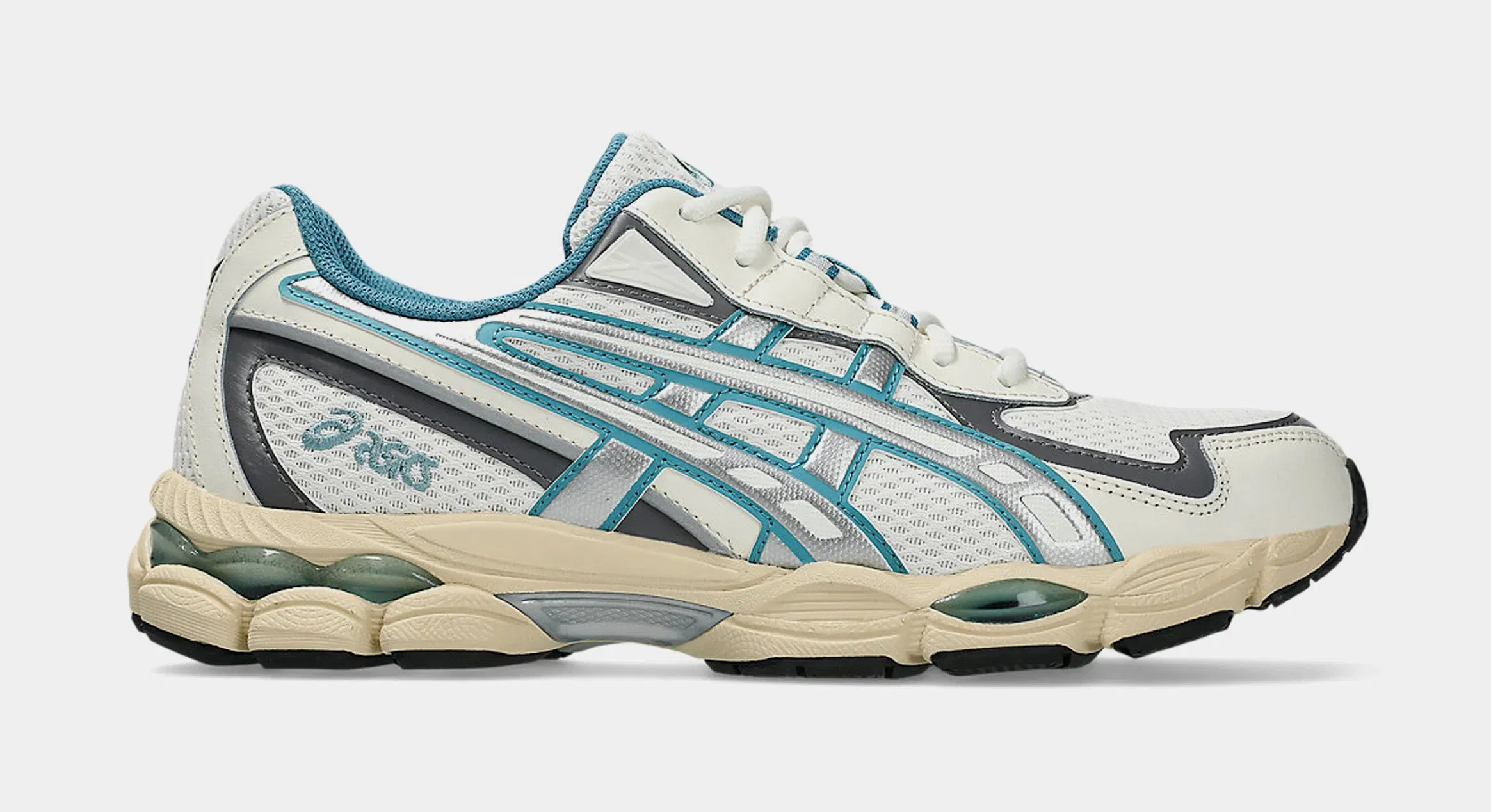 ASICS Gel-NYC 2055 Mens Running Shoes (Cream/Blue Teal)