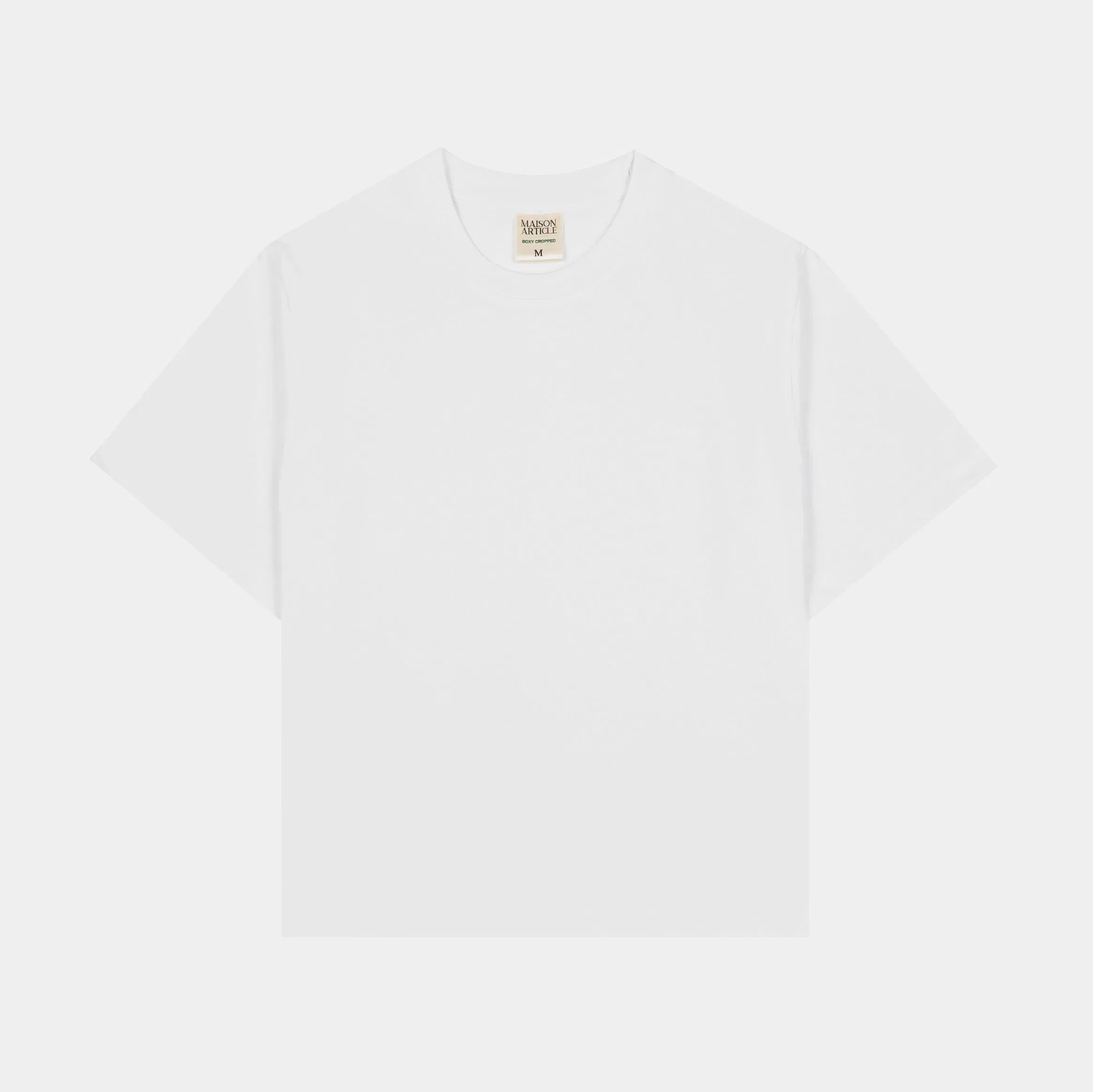 MAISON ARTICLE Cropped Tee Mens Short Sleeve Shirt (White)