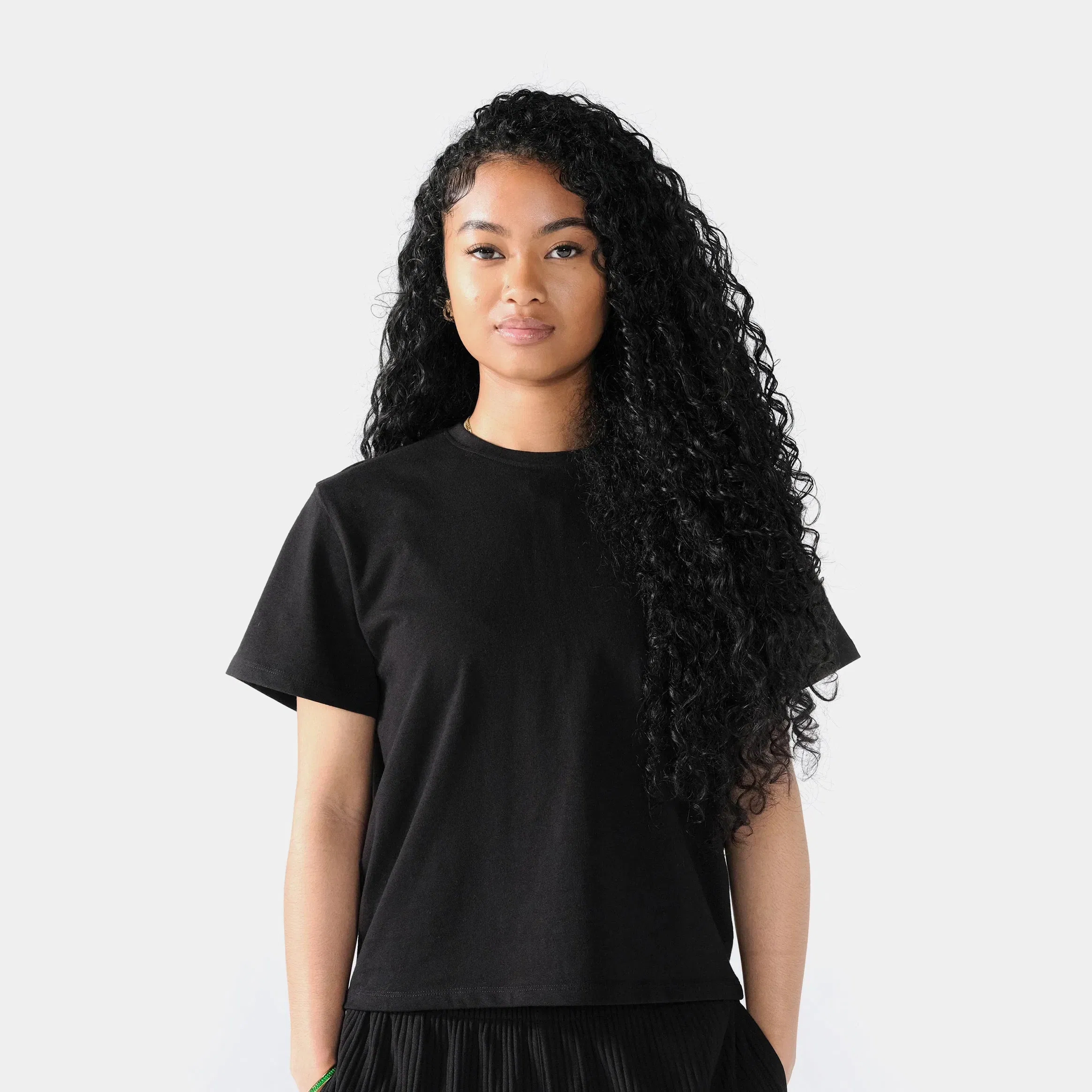 SACRE Fitted Tee Womens Short Sleeve Shirt (Black)