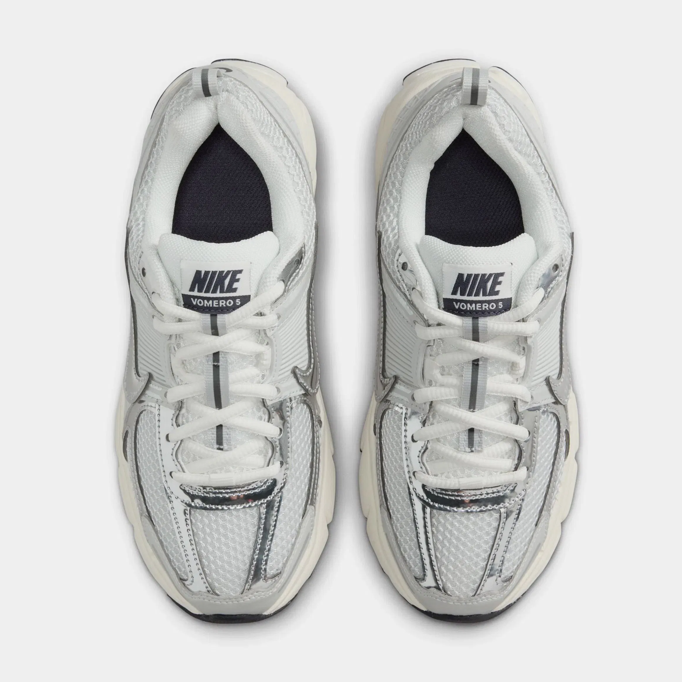 Nike Vomero 5 Grade School Running Shoes (Photon Dust/Chrome/Gridiron Sail)
