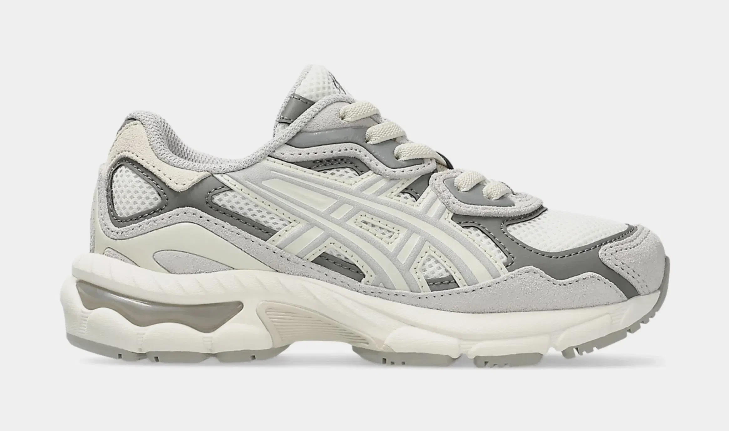 ASICS Gel NYC Preschool Running Shoes (Cream/Oyster Grey)
