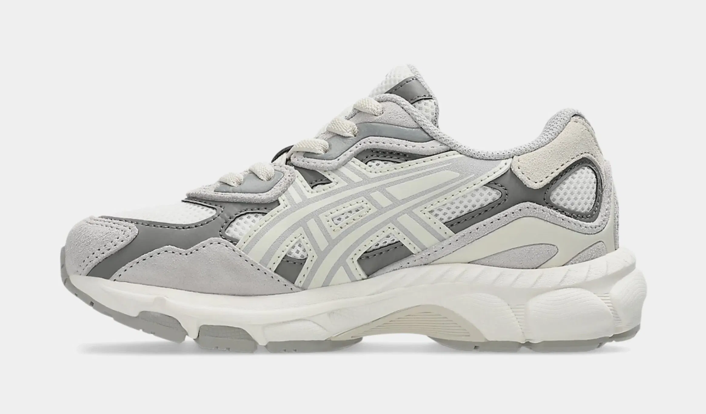 ASICS Gel NYC Preschool Running Shoes (Cream/Oyster Grey)