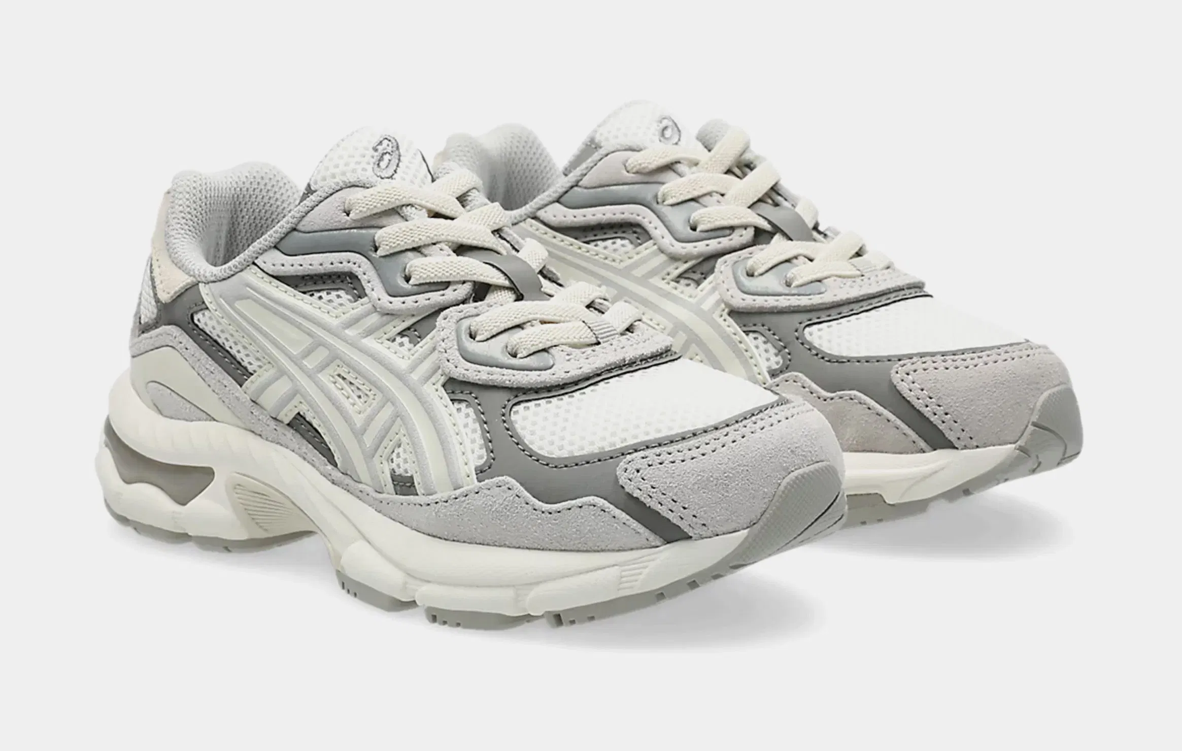 ASICS Gel NYC Preschool Running Shoes (Cream/Oyster Grey)
