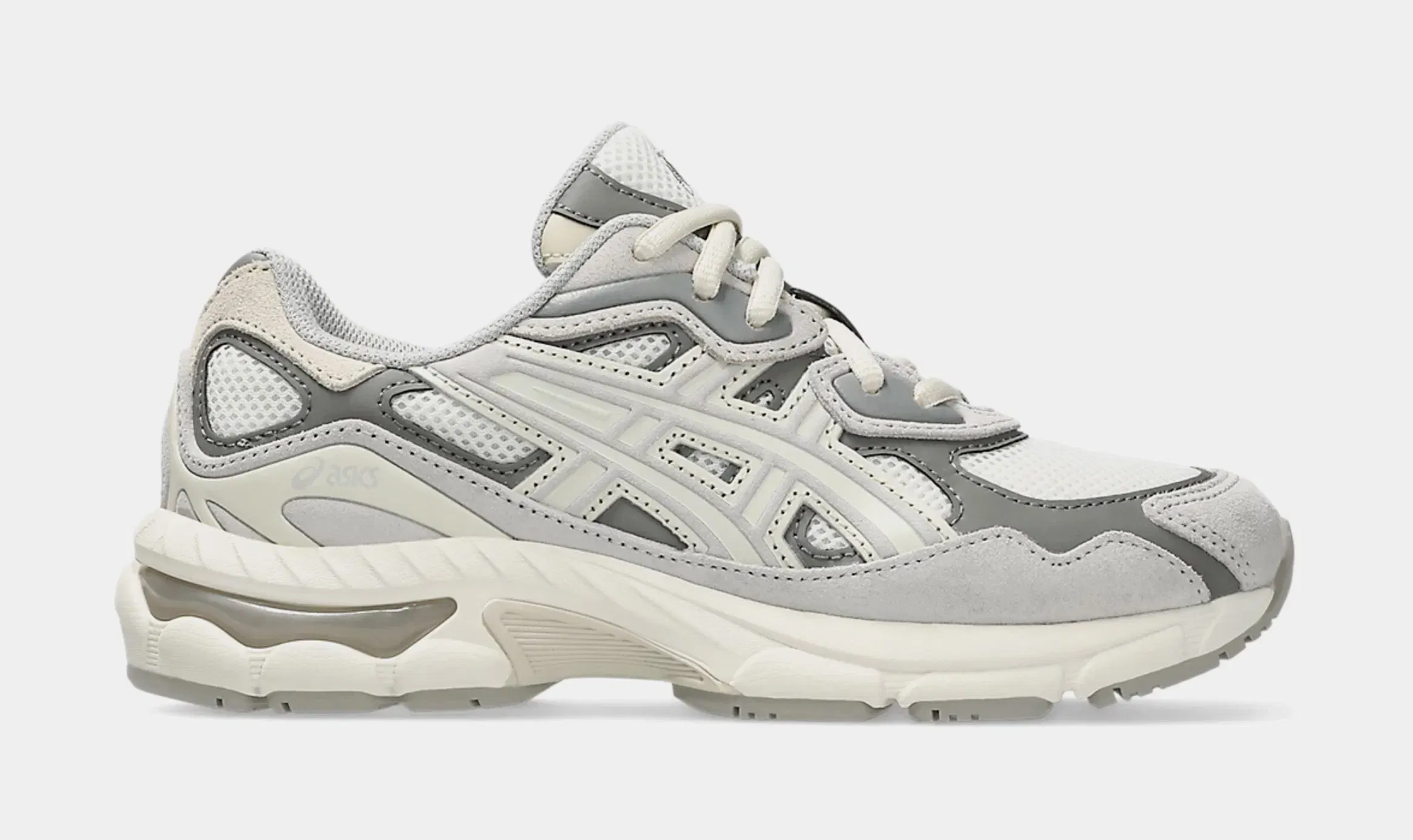 ASICS Gel NYC Grade School Running Shoes (Cream/Oyster Grey)