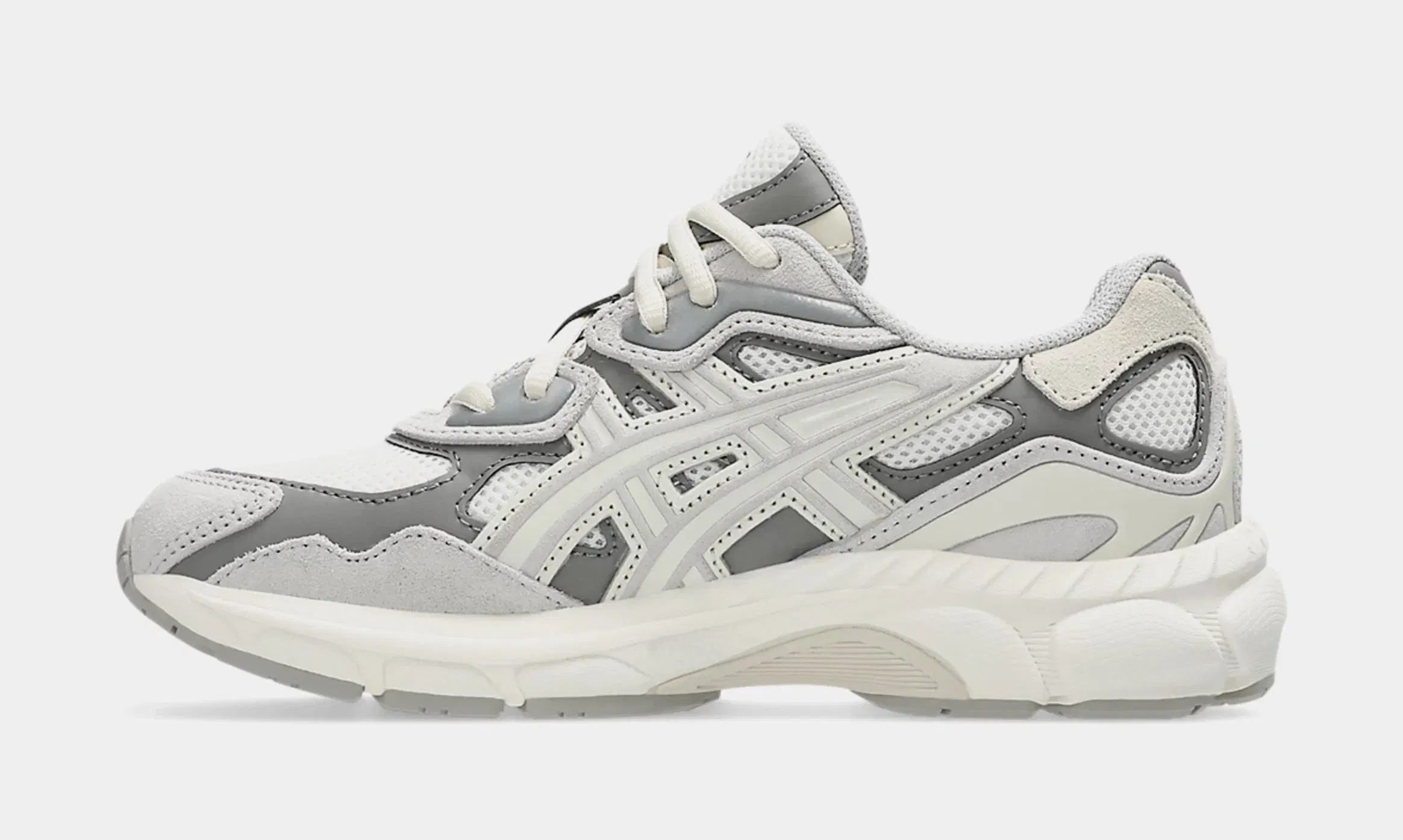 ASICS Gel NYC Grade School Running Shoes (Cream/Oyster Grey)